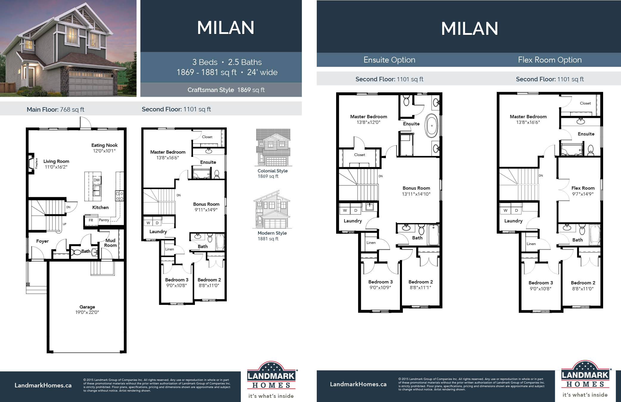 Milan floor plan at Laurel Green in Edmonton, AB