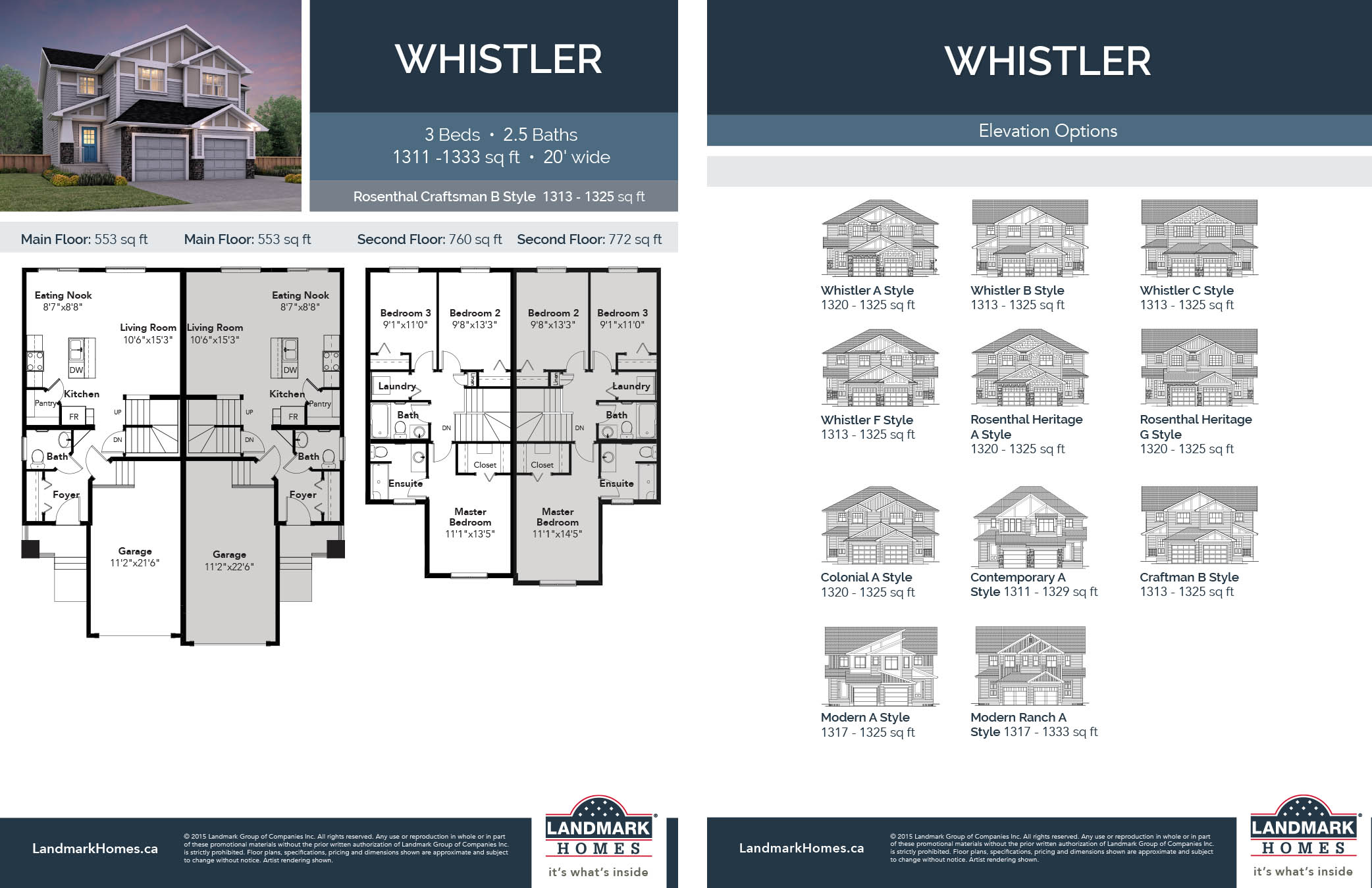 Desrochers Villages Whistler Floor Plan, Edmonton AB Livabl