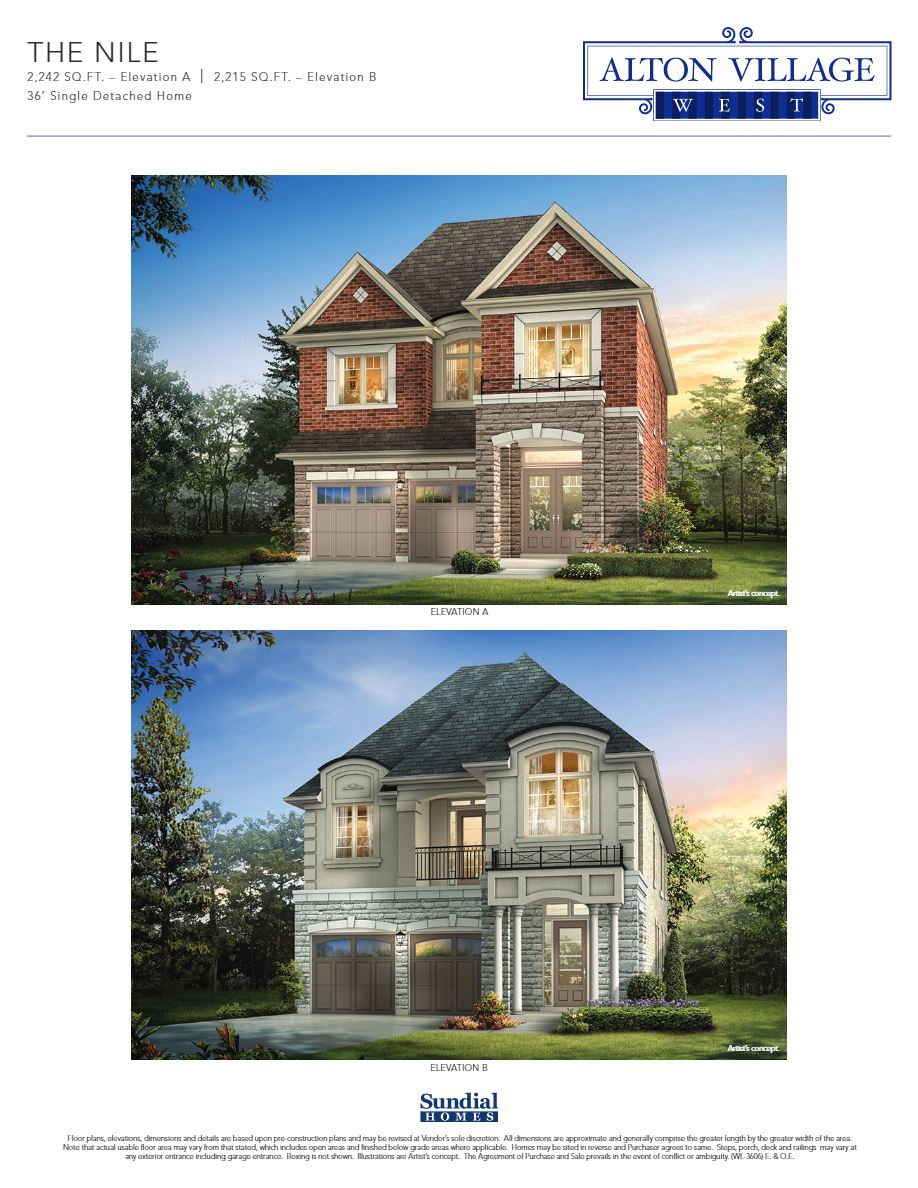 Alton Village West The Nile Floor Plan, Burlington ON Livabl