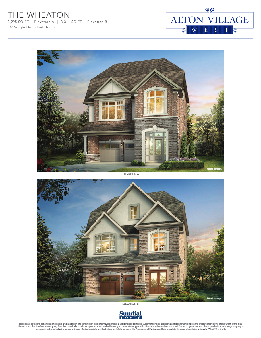 Alton Village West The Wheaton Floor Plan, Burlington ON Livabl