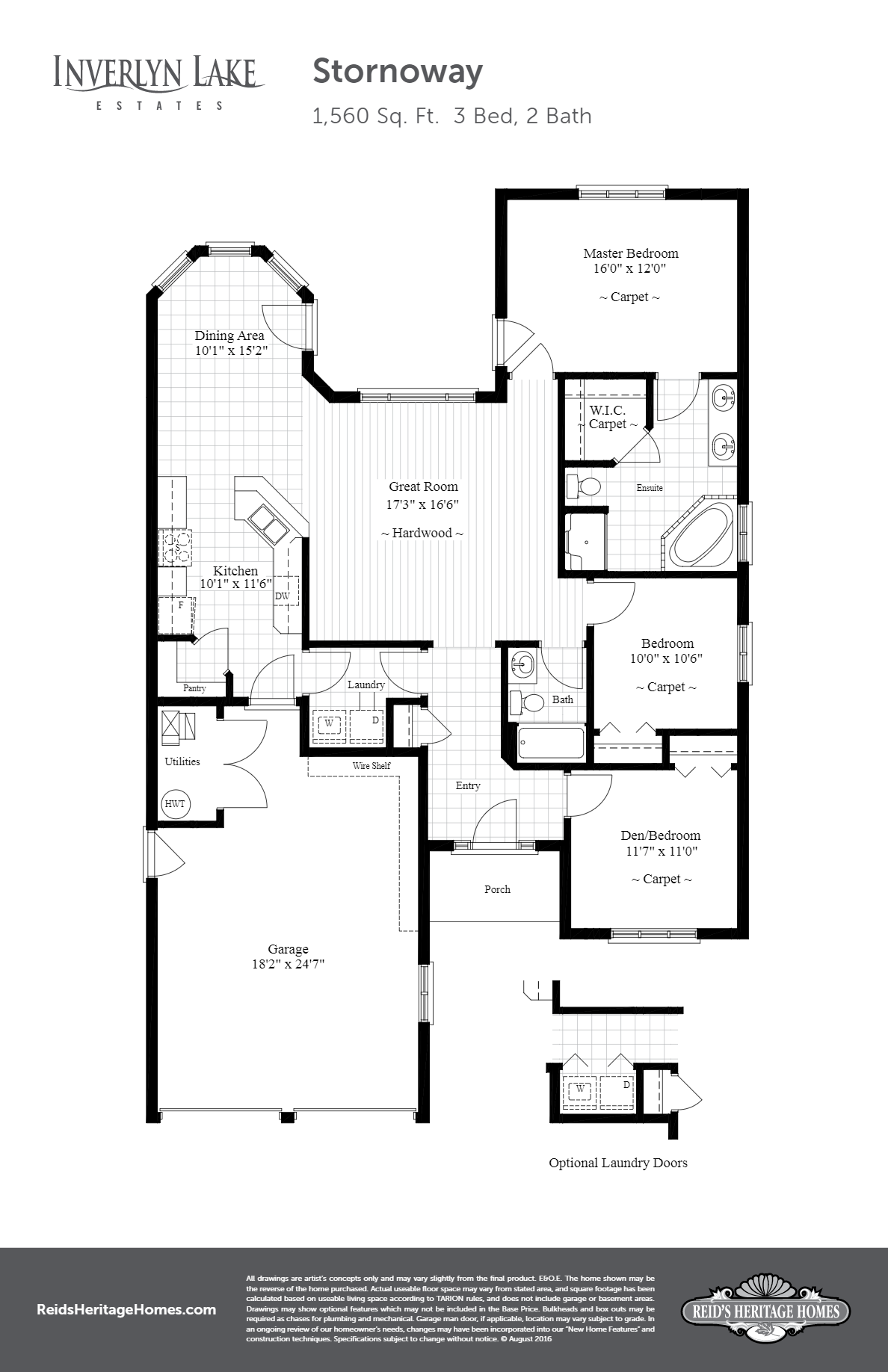 The Stornoway floor plan at Inverlyn Lake Estates in Kincardine, ON
