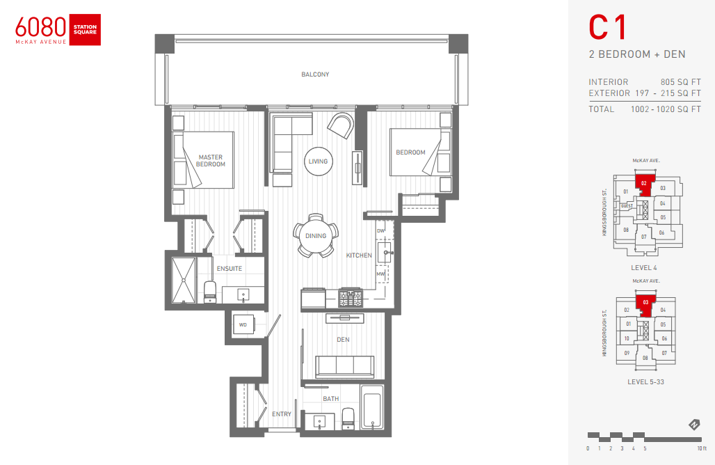 Station SquareTower 4 C1 Floor Plan, Burnaby BC Livabl