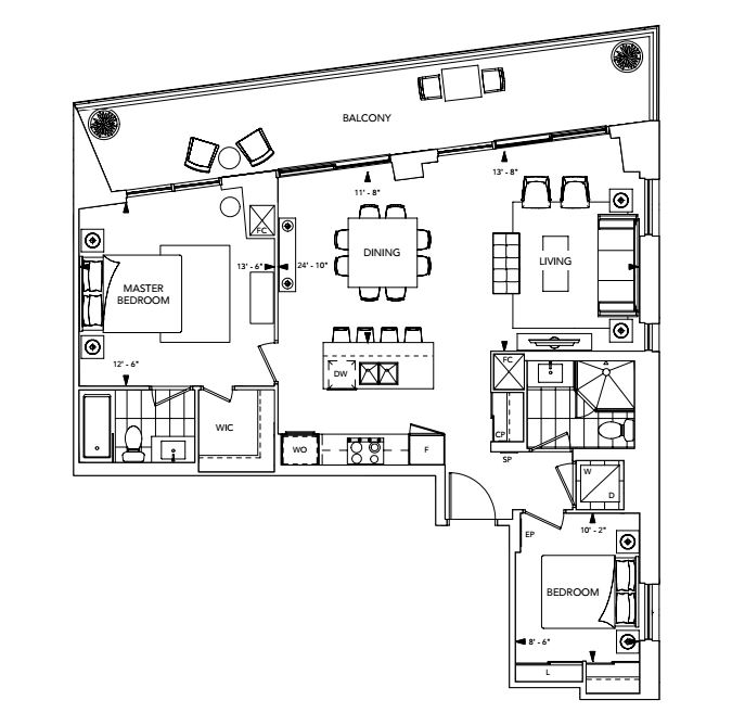 Aquabella 2F Floor Plan, Toronto ON Livabl