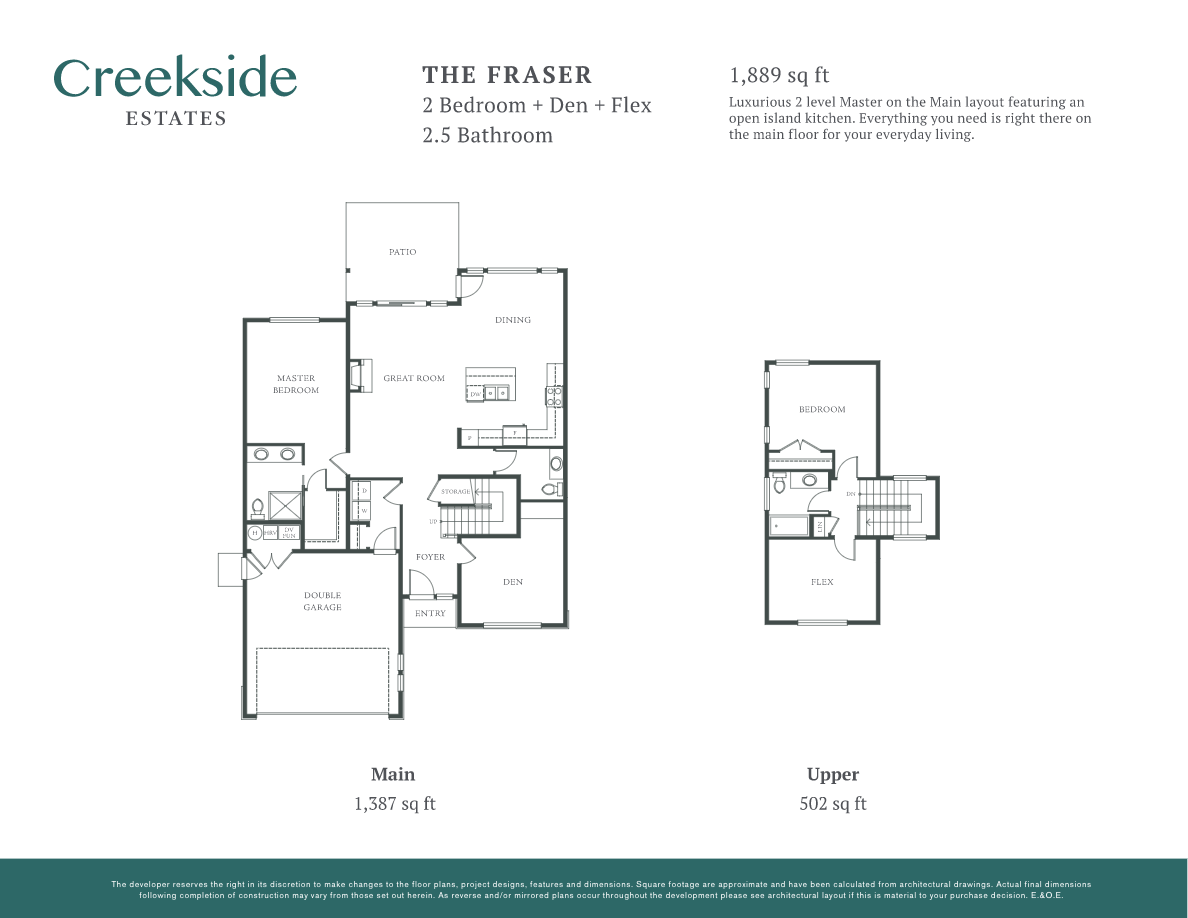 Creekside Estates The Fraser Floor Plan, Hope BC Livabl