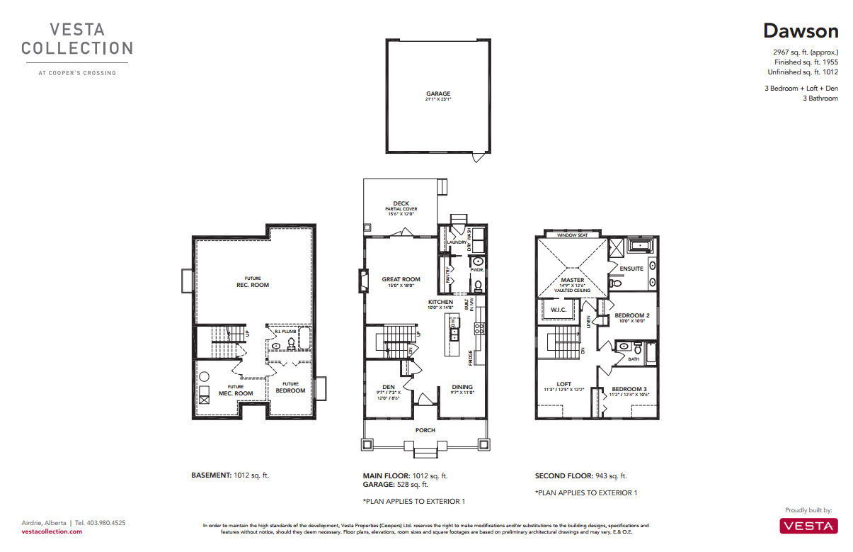 Cooper's Crossing Dawson Floor Plans and Pricing