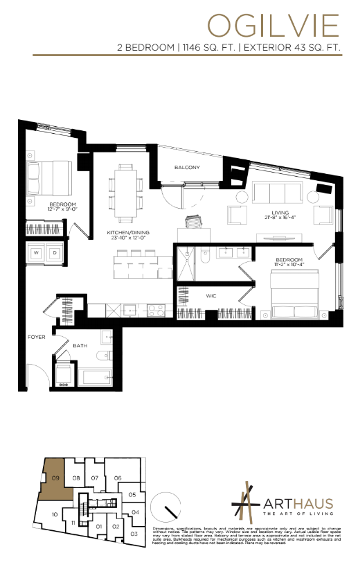ArtHaus Ogilvie Floor Plan, Ottawa ON Livabl