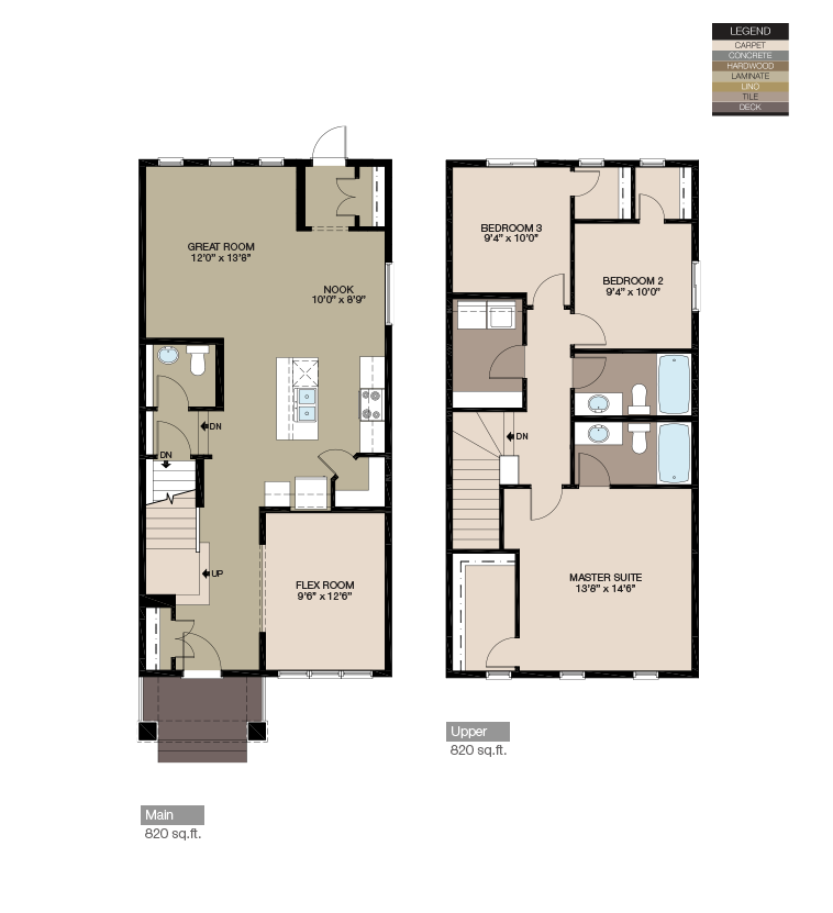 McKenzie floor plan at Riversong in Cochrane, AB