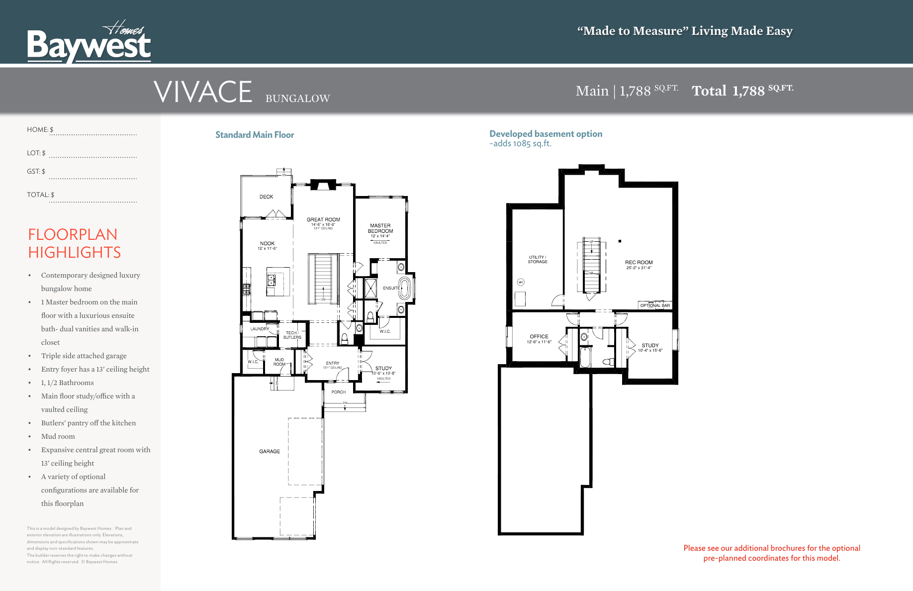 Harmony Poplar Vivace Floor Plan, Rocky View AB Livabl