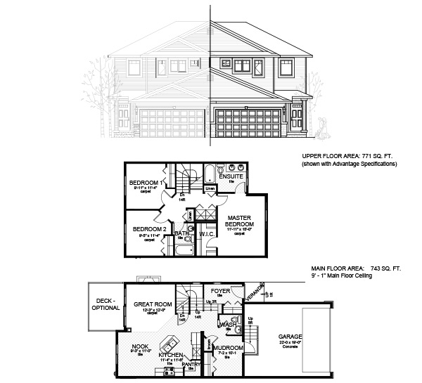 Hawks Ridge Doto A Floor Plan, Edmonton AB Livabl