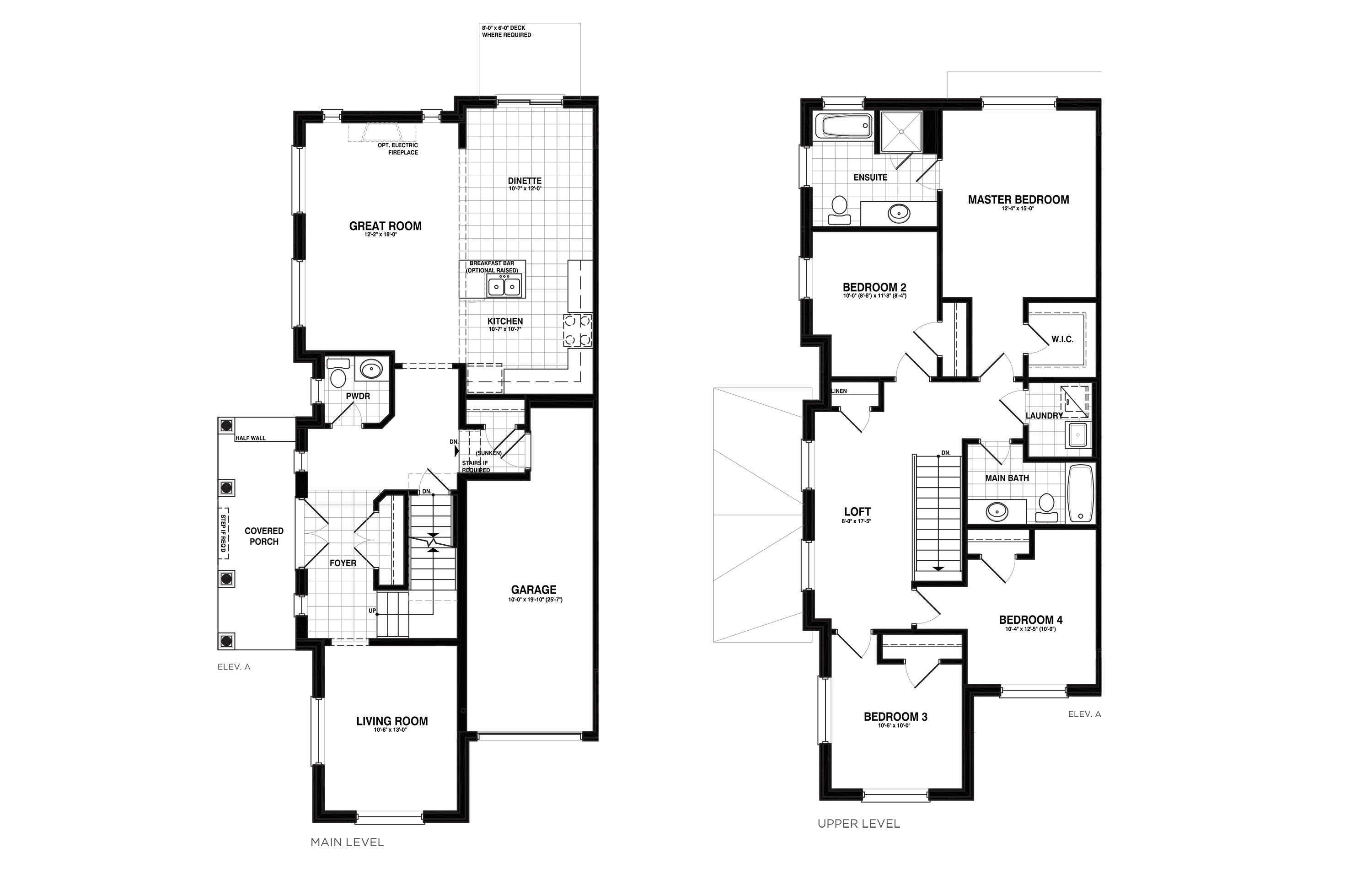 Middleton floor plan at The Classics Townhomes in Brampton, ON