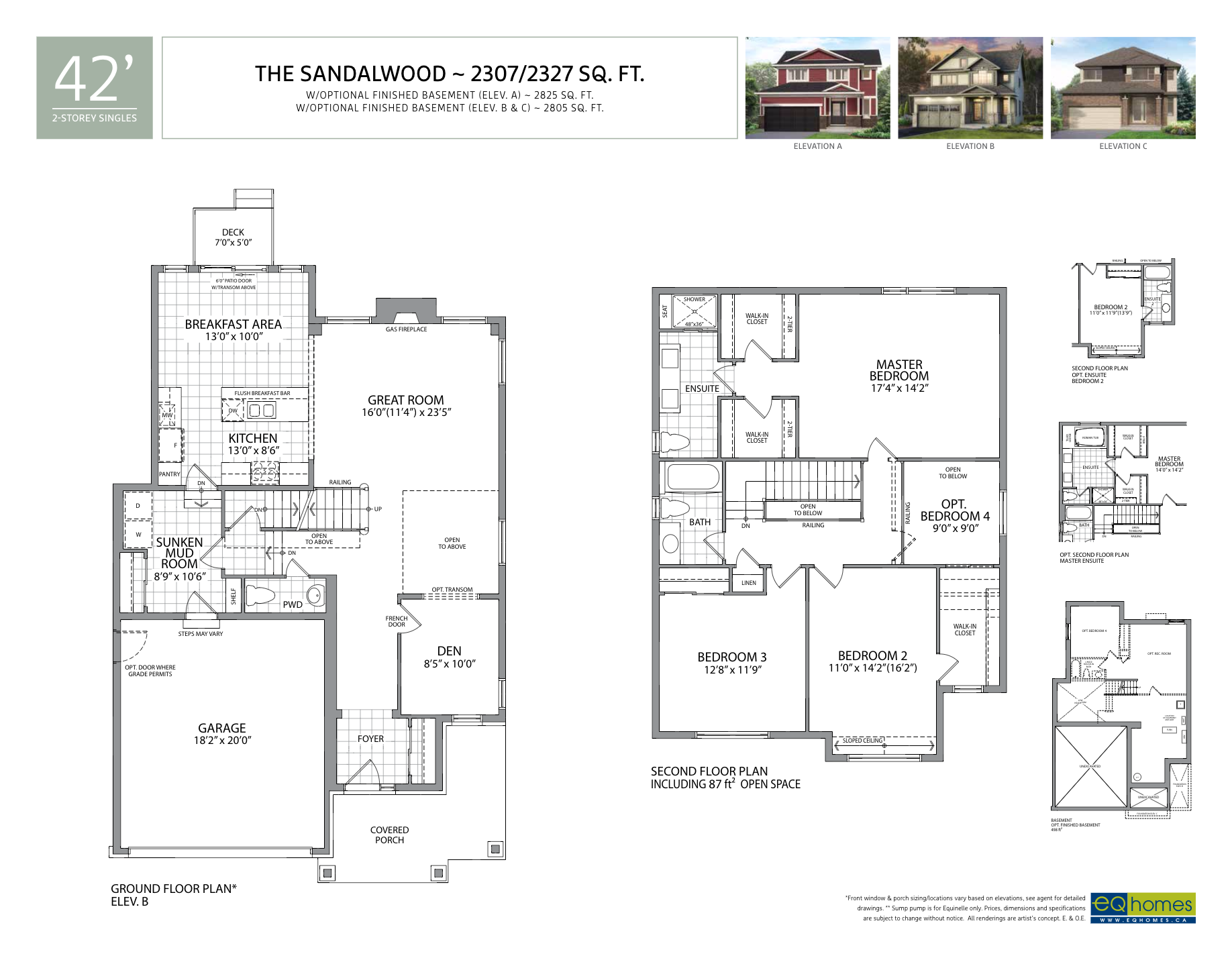 Fernbank Crossing The Sandalwood Floor Plan, Ottawa ON Livabl