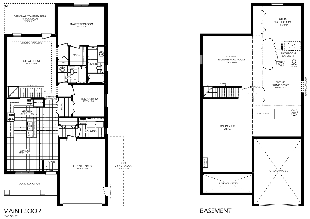 The Acadia floor plan at Orchard Park by Doug Tarry Homes in St. Thomas, ON