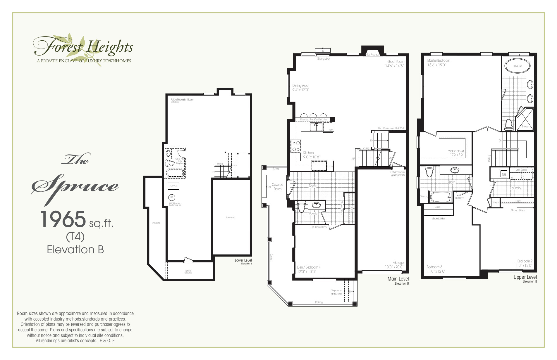 Forest Heights The Spruce Floor Plan, Orillia ON Livabl