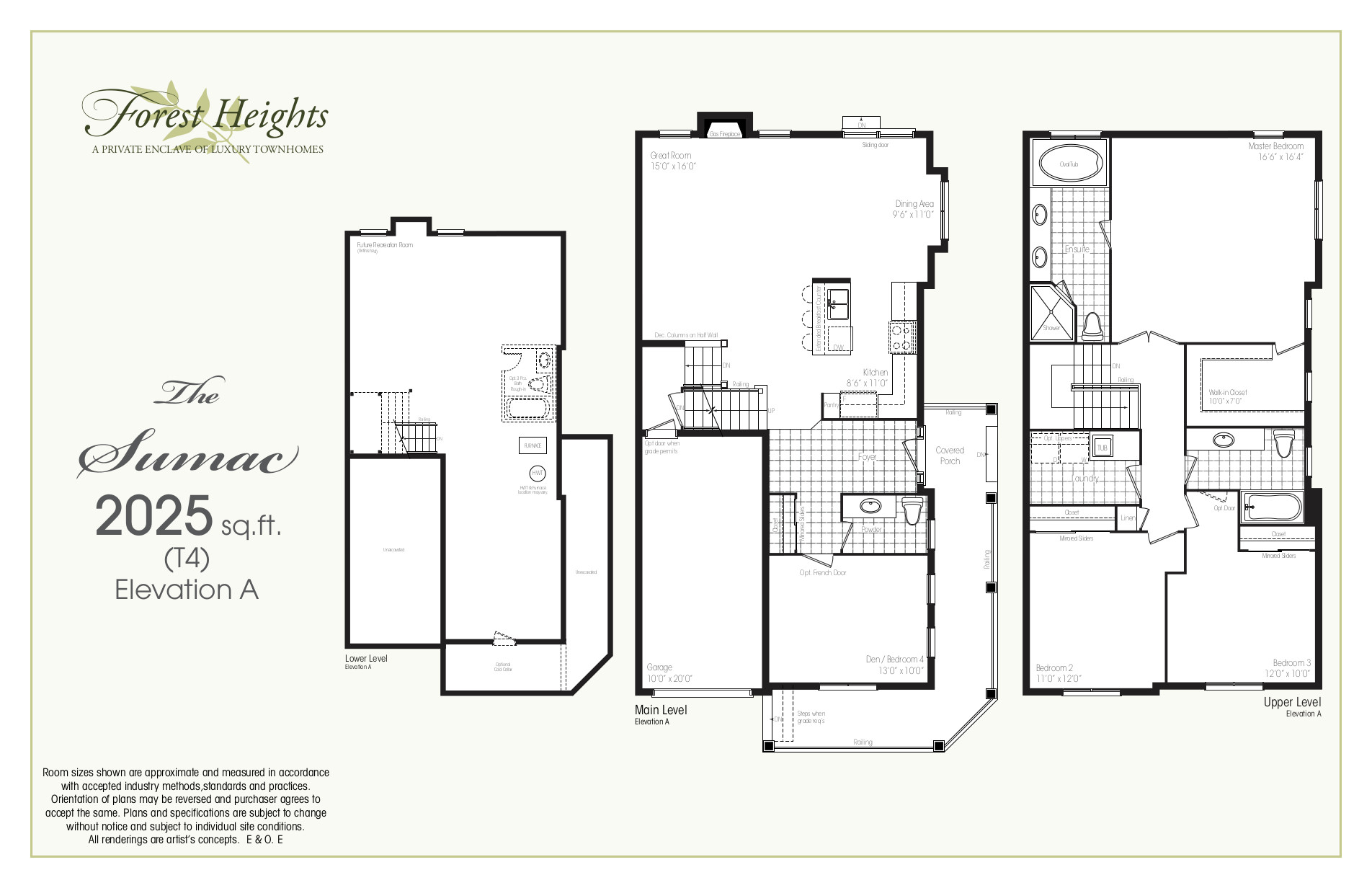 Forest Heights The Sumach Floor Plan, Orillia ON Livabl