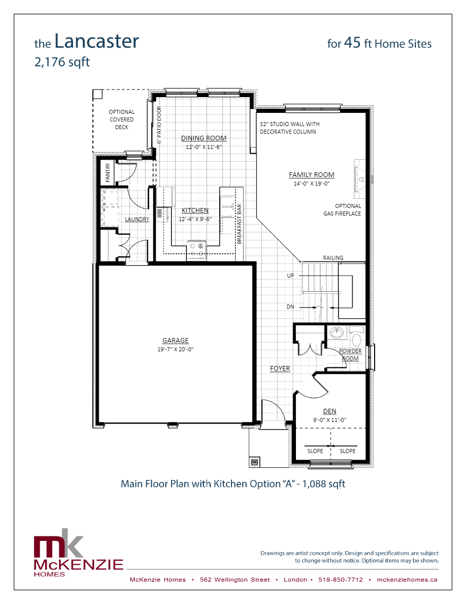 Lancaster floor plan at Victoria on the River in London, ON
