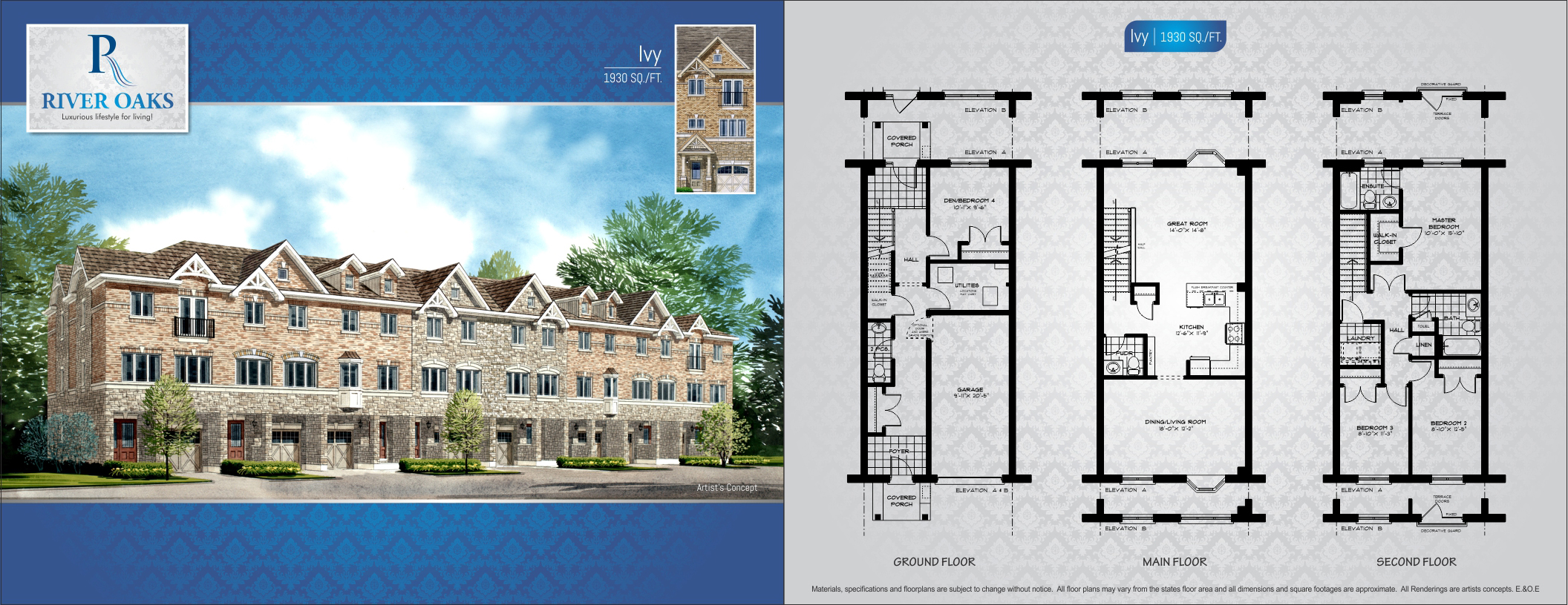 River Oaks of Whitby IVY Floor Plan, Whitby ON Livabl
