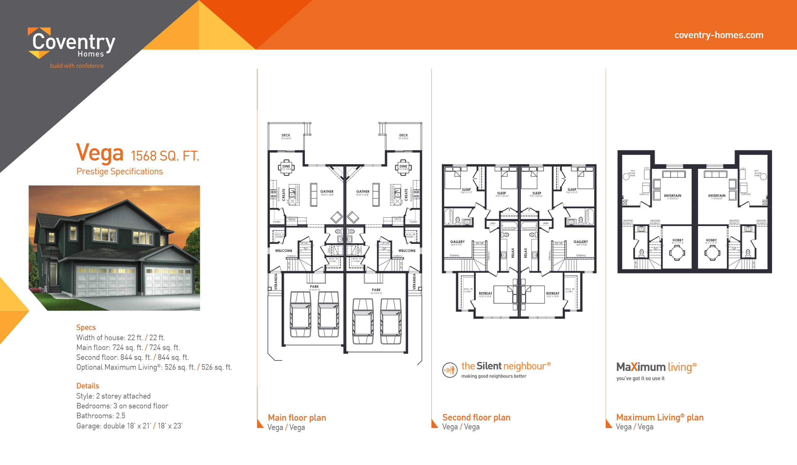 Aurora Vega Floor Plan, Edmonton AB Livabl