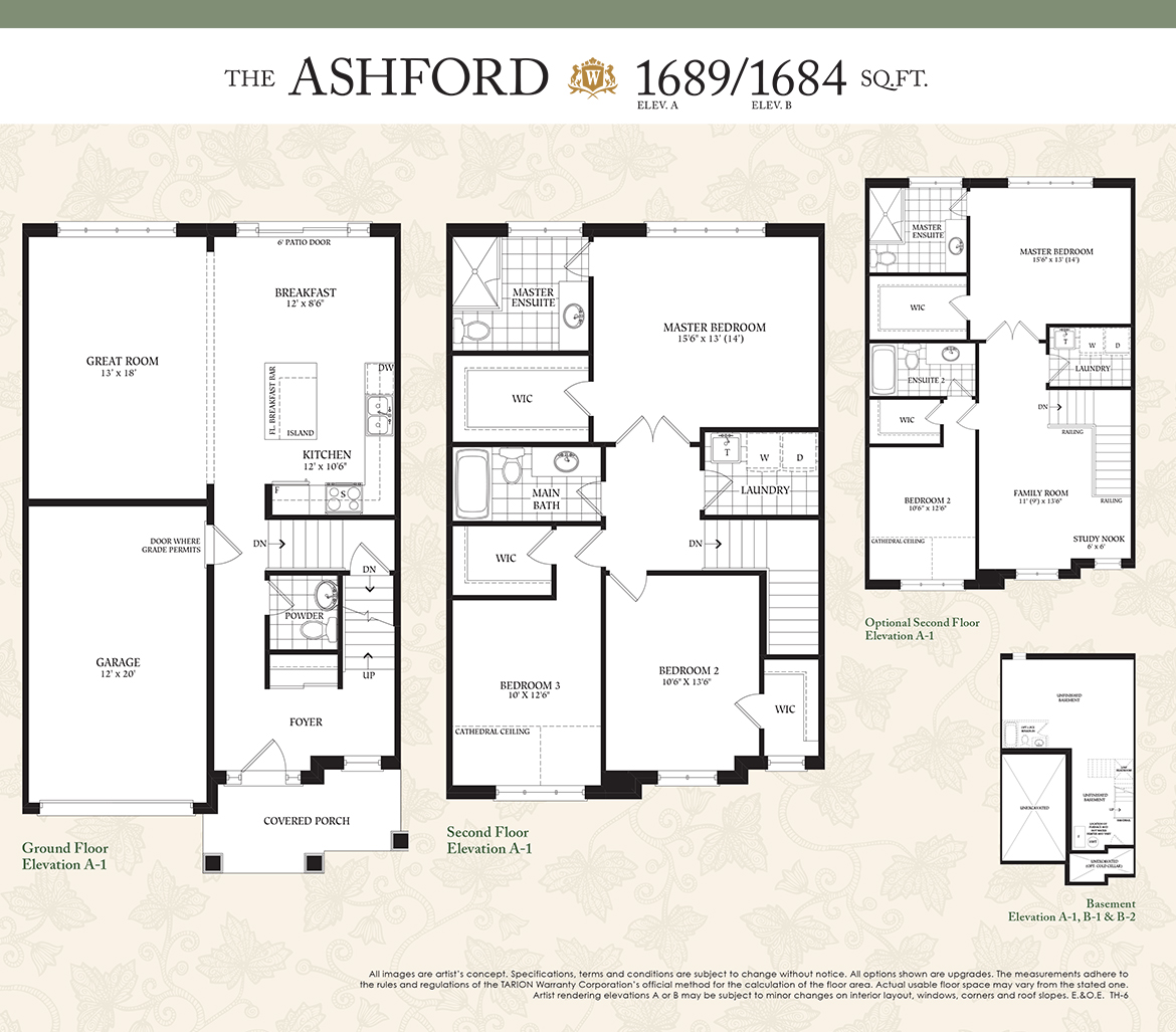 The Windsor Luxury Townhome Residences The Ashford Floor Plans and
