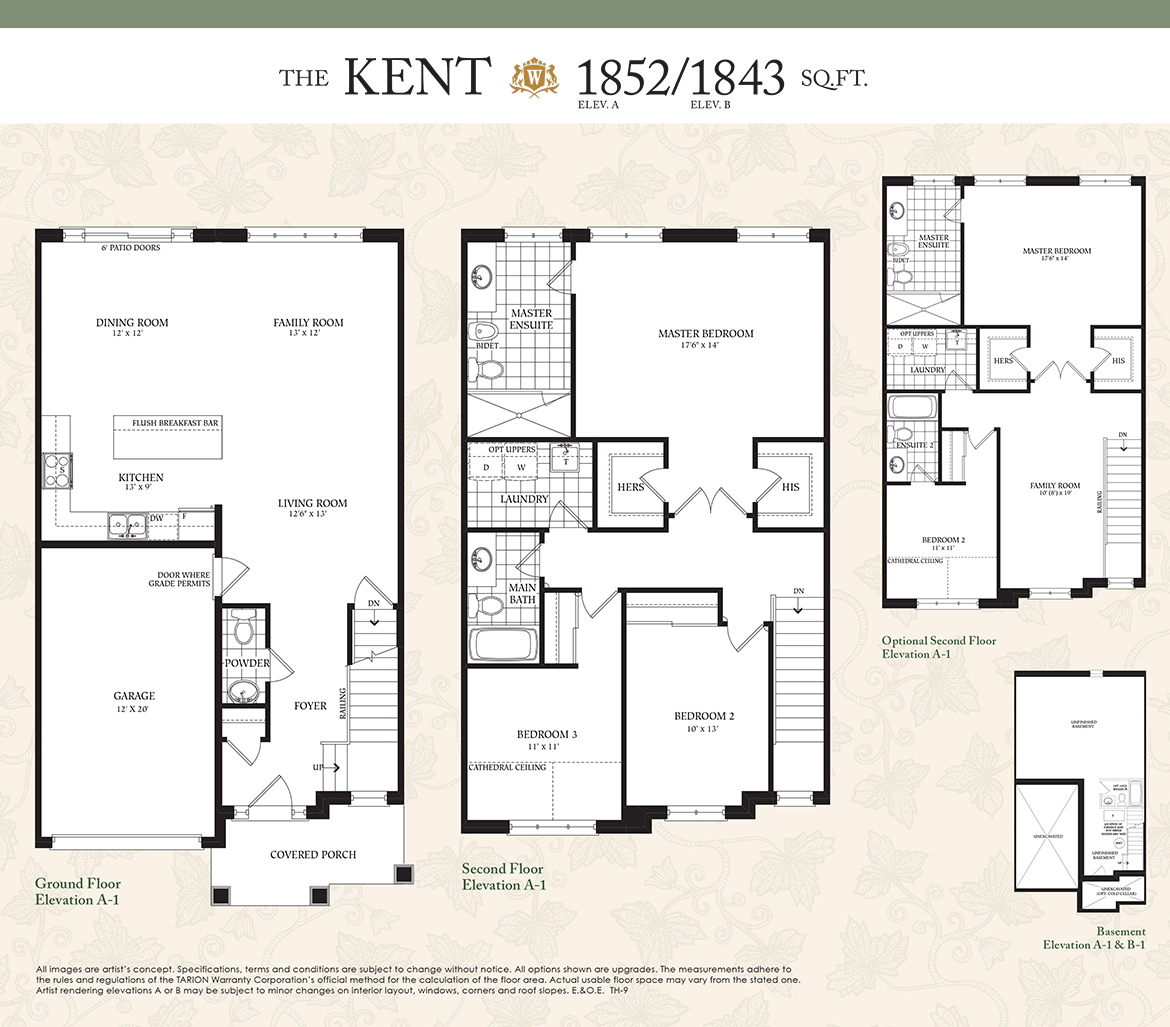 The Windsor Luxury Townhome Residences The Kent Floor Plans and Pricing