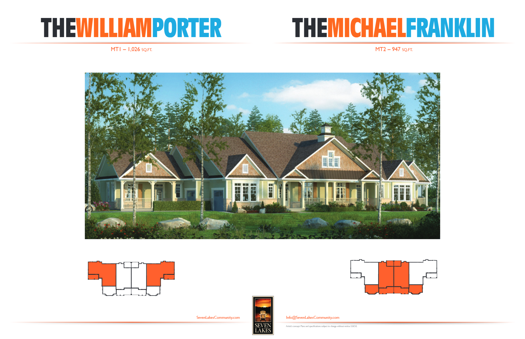 William Porter floor plan at Seven Lakes Community in Porters Lake, NS