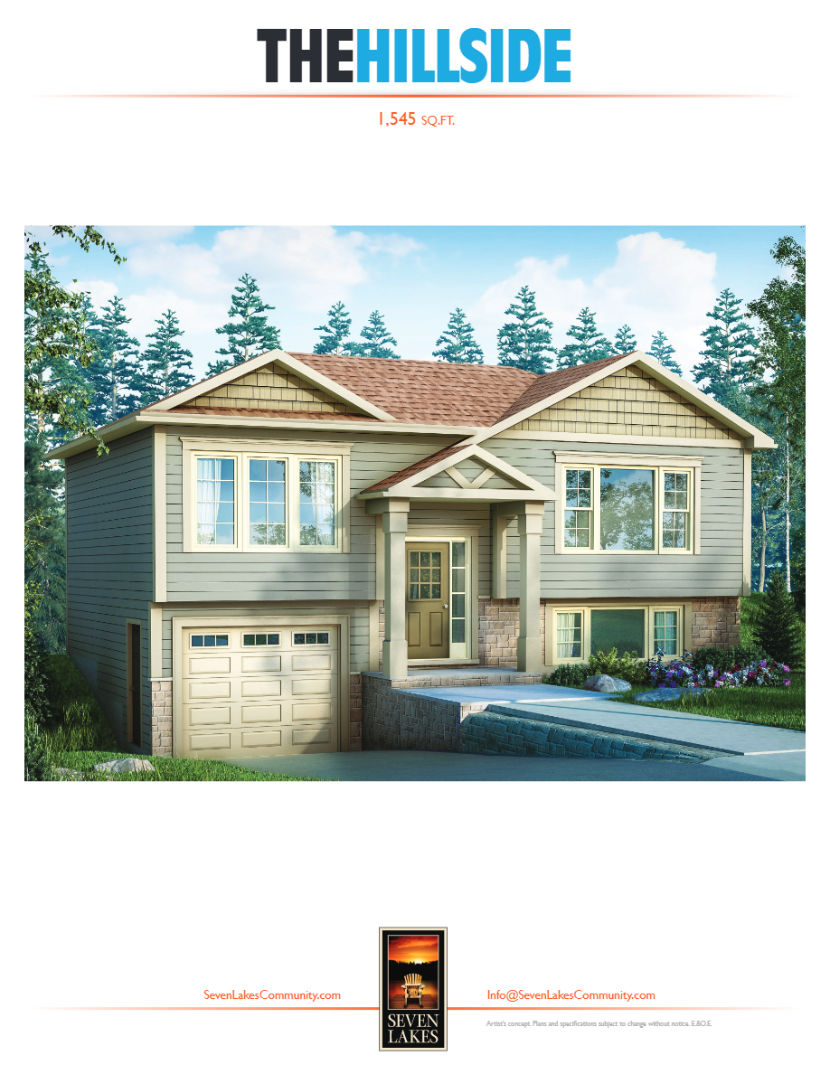 Seven Lakes Community The Hillside Floor Plan, Halifax NS Livabl