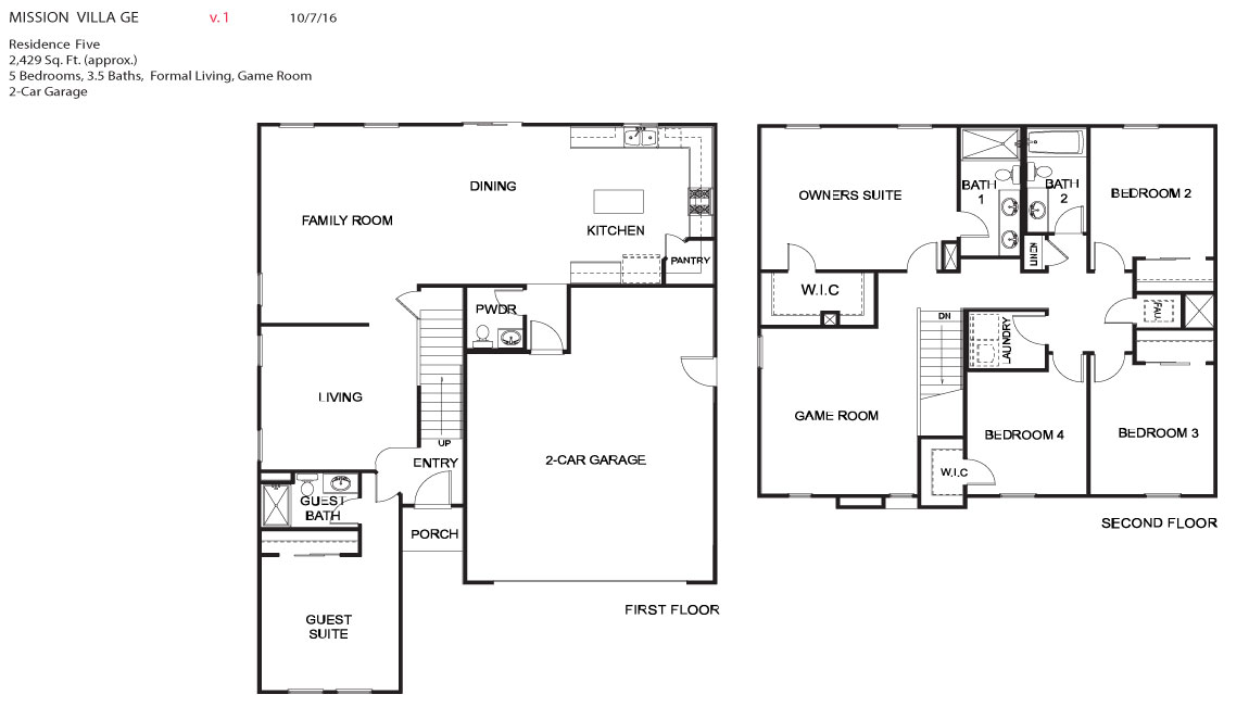 Mission Village Zephyr Floor Plans and Pricing
