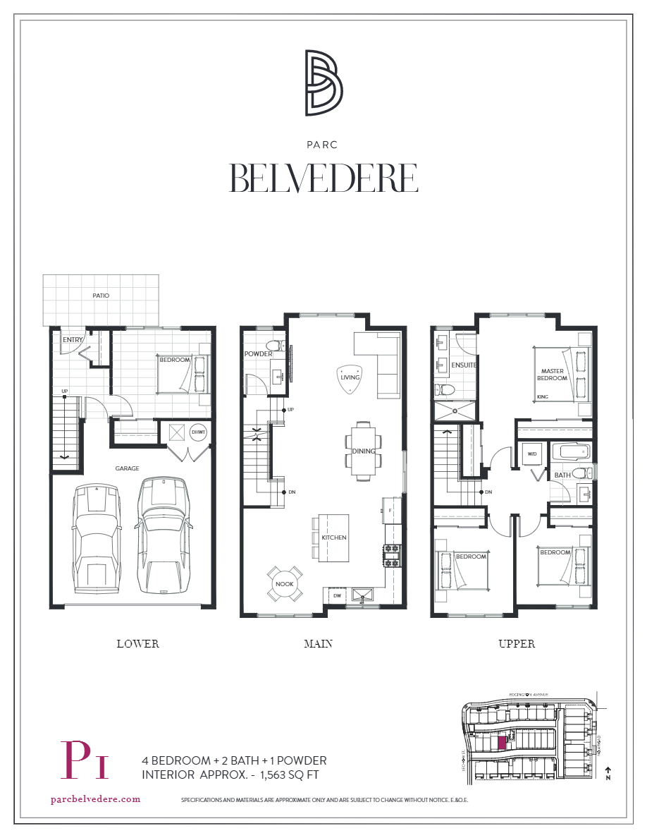 Parc Belvedere P1 Floor Plan, Richmond BC Livabl