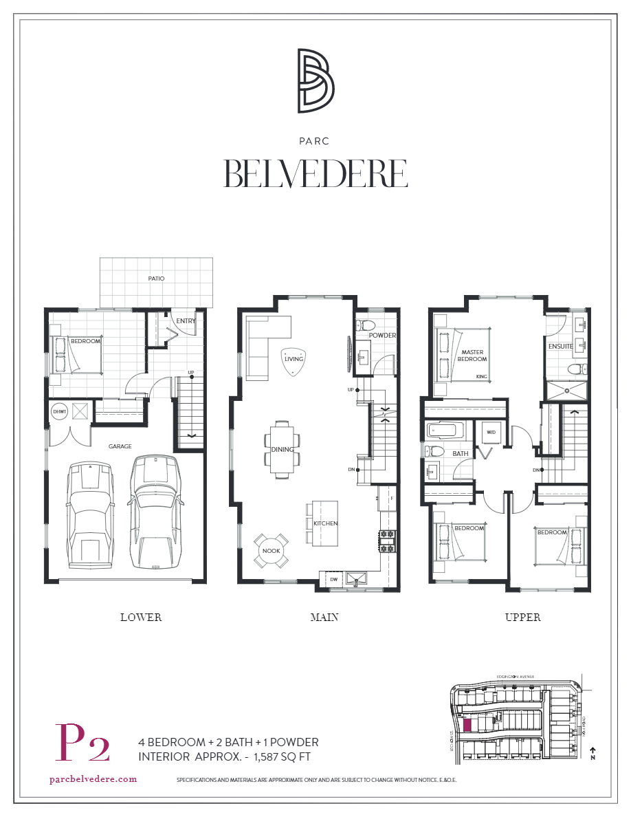 Parc Belvedere P2 Floor Plan, Richmond BC Livabl