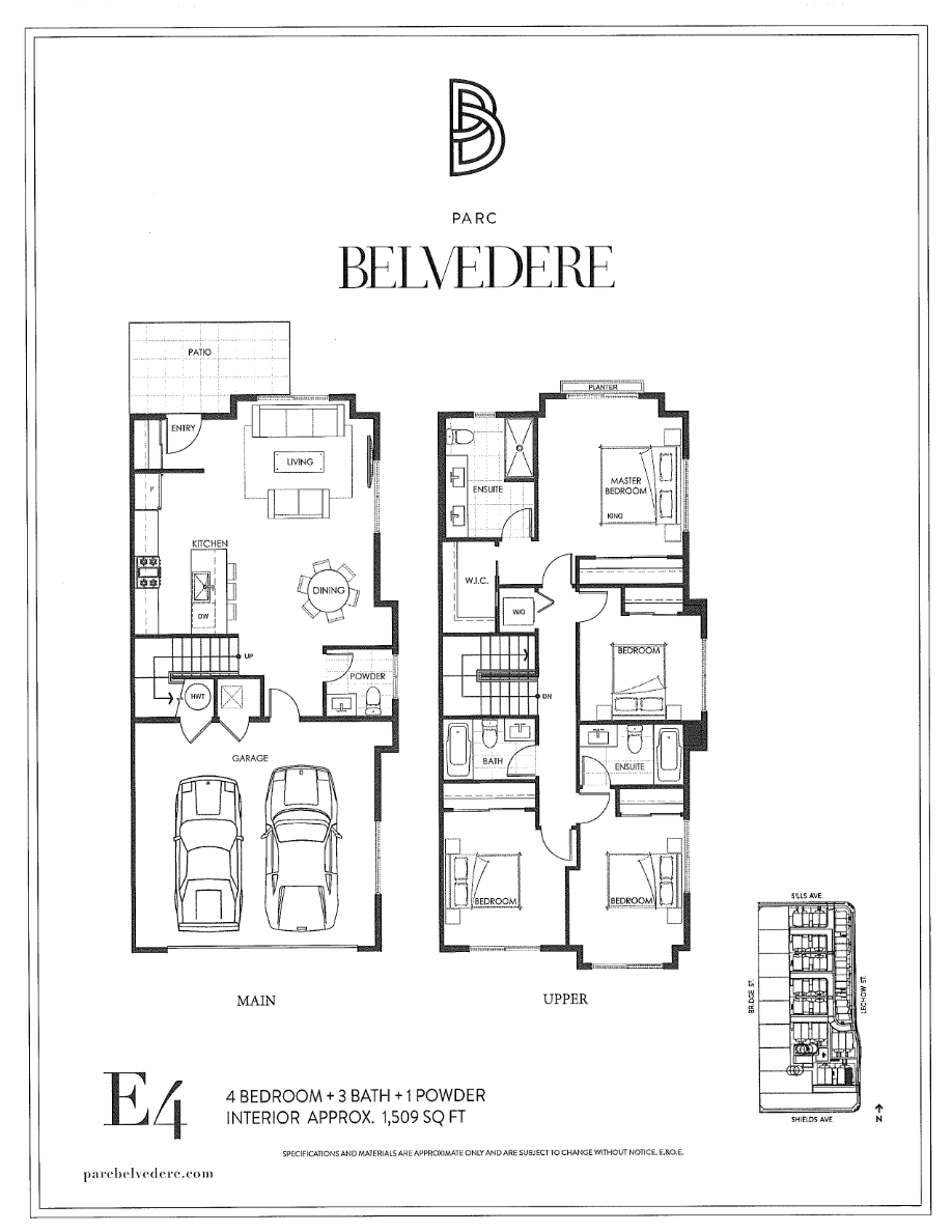 E4 floor plan at Parc Belvedere in Richmond, BC