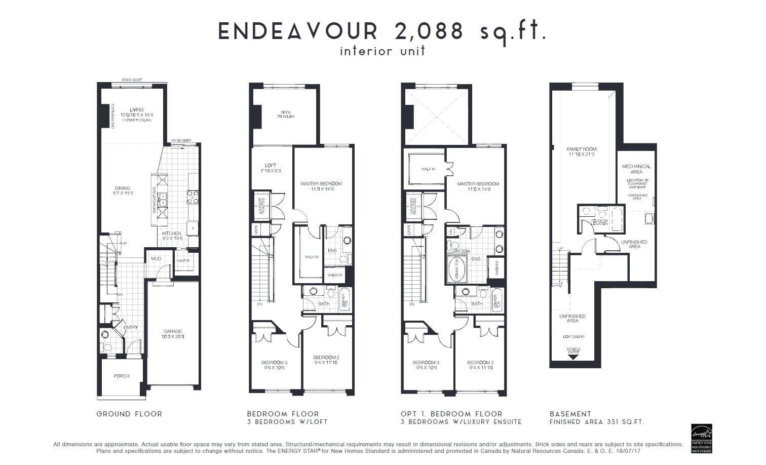 Riverside South Townhomes Endeavour Floor Plan, Ottawa ON Livabl