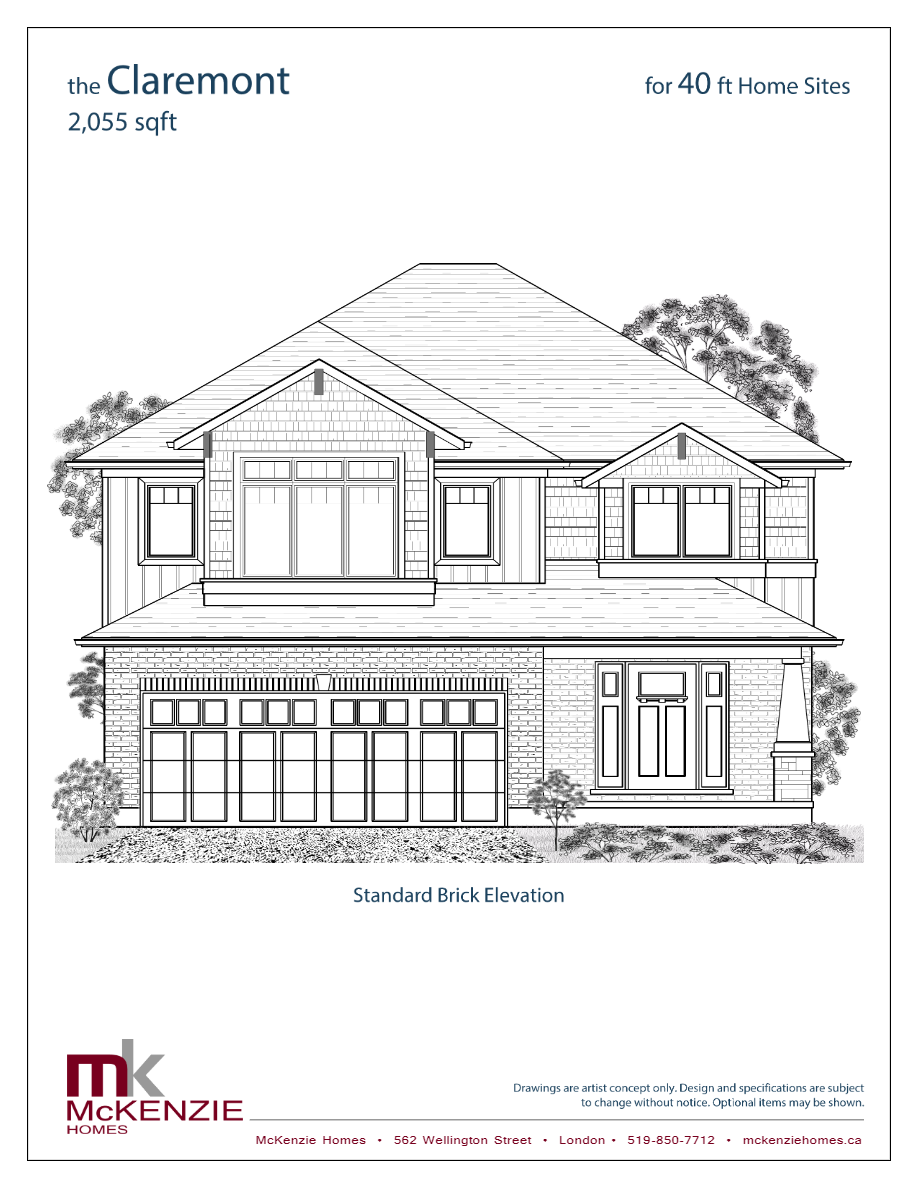 Harrisview The Claremont "A" Version Floor Plan, Ingersoll ON Livabl