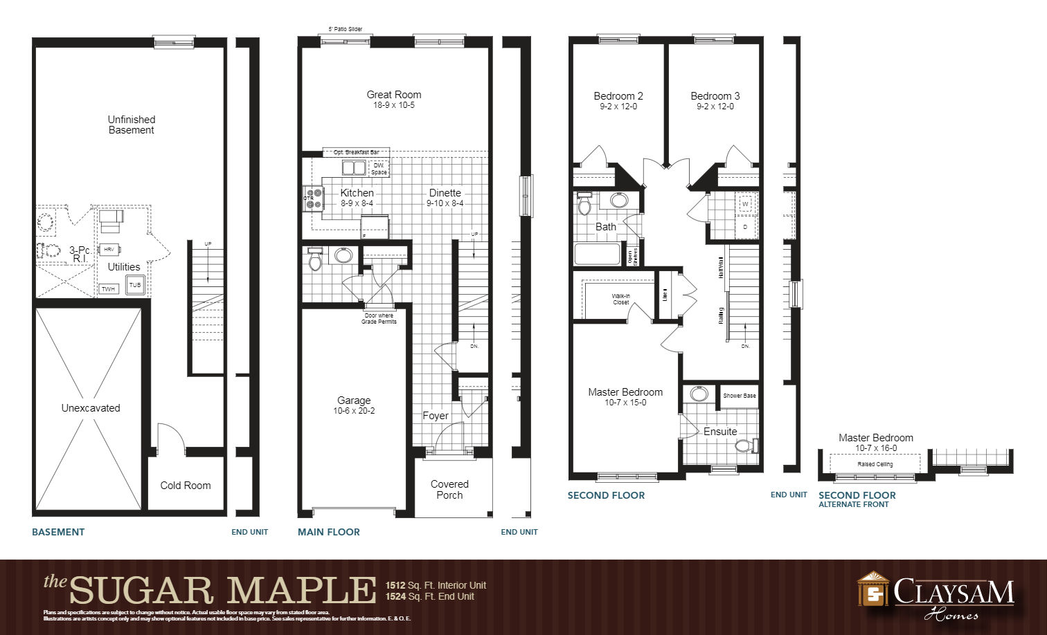 Elmira Country Club Estates Sugar Maple Floor Plans and Pricing