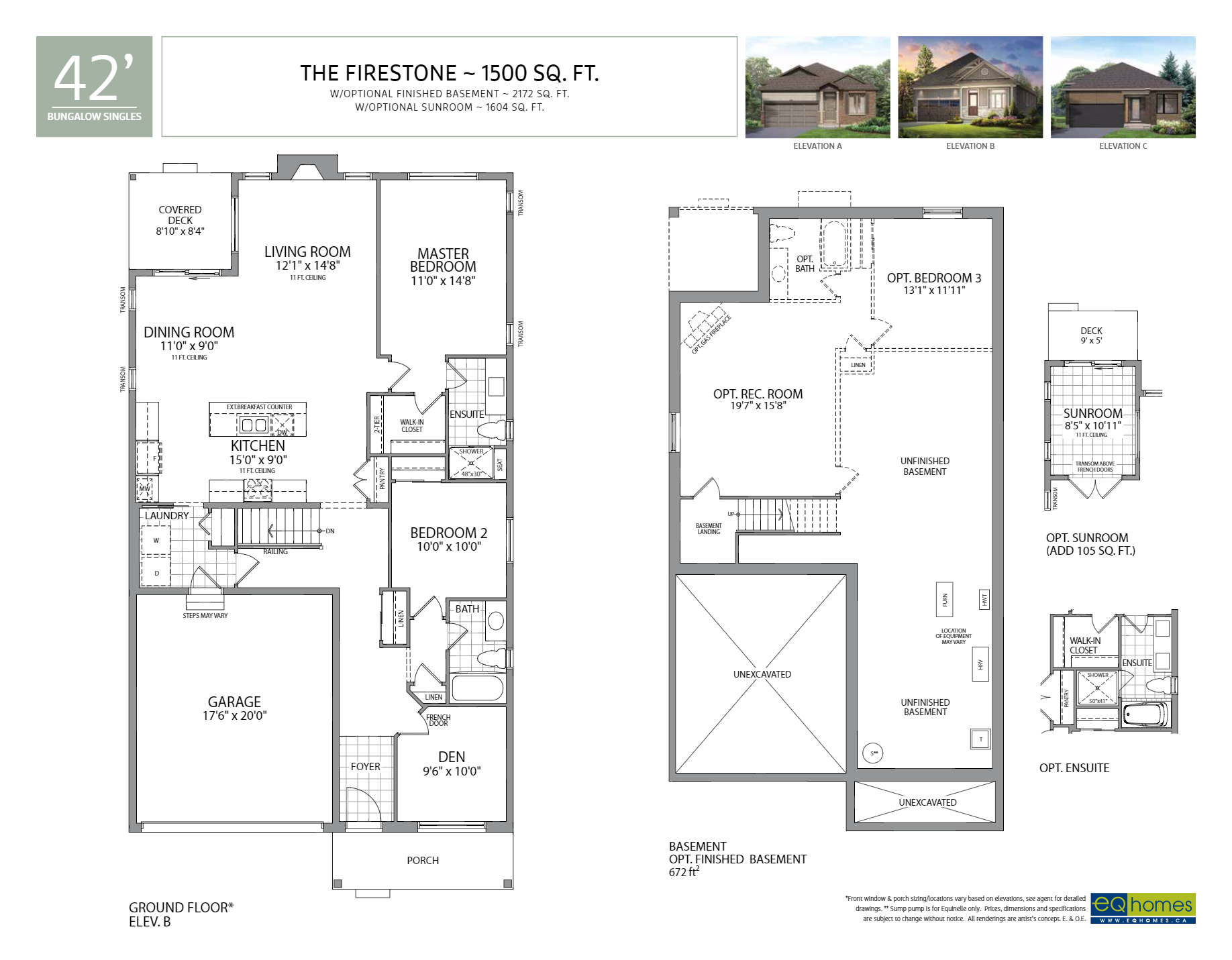Thrive at eQuinelle The Firestone Floor Plan, North Grenville ON Livabl