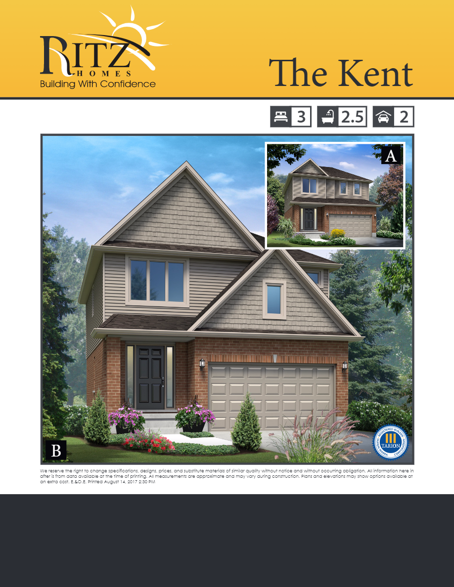 Summerside Homes The Kent Floor Plan, London ON Livabl
