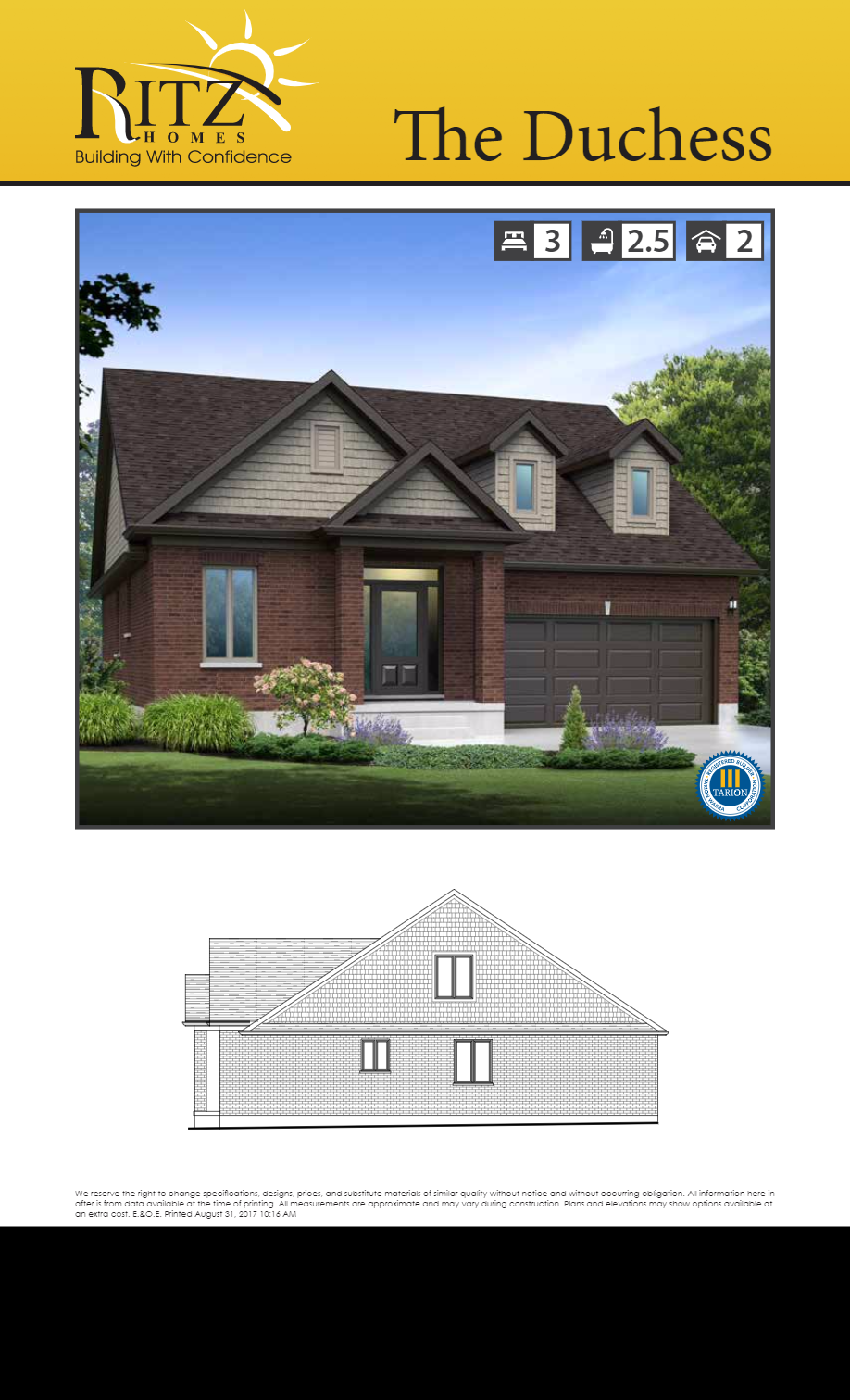 Summerside Homes The Duchess Floor Plan, London ON Livabl
