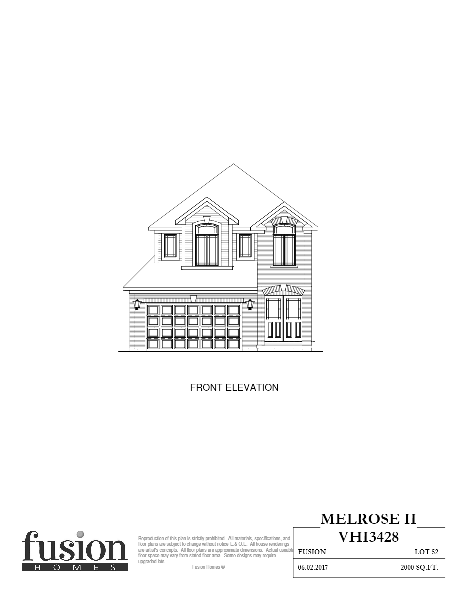 Vista Hills by Fusion Homes The Melrose II A Floor Plans and Pricing