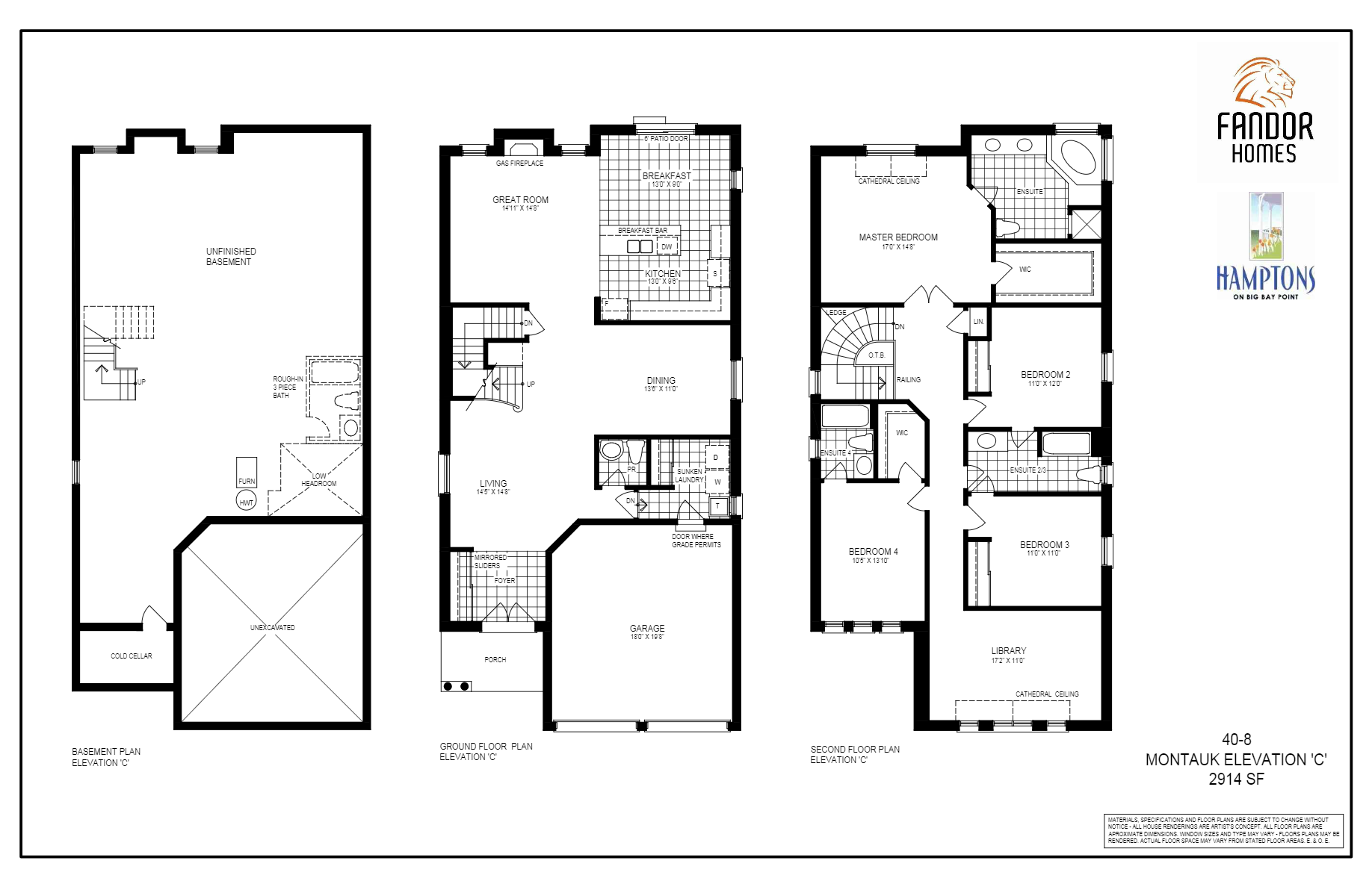 Hamptons on Big Bay Point ENCORE Montauk Floor Plan, Barrie ON Livabl