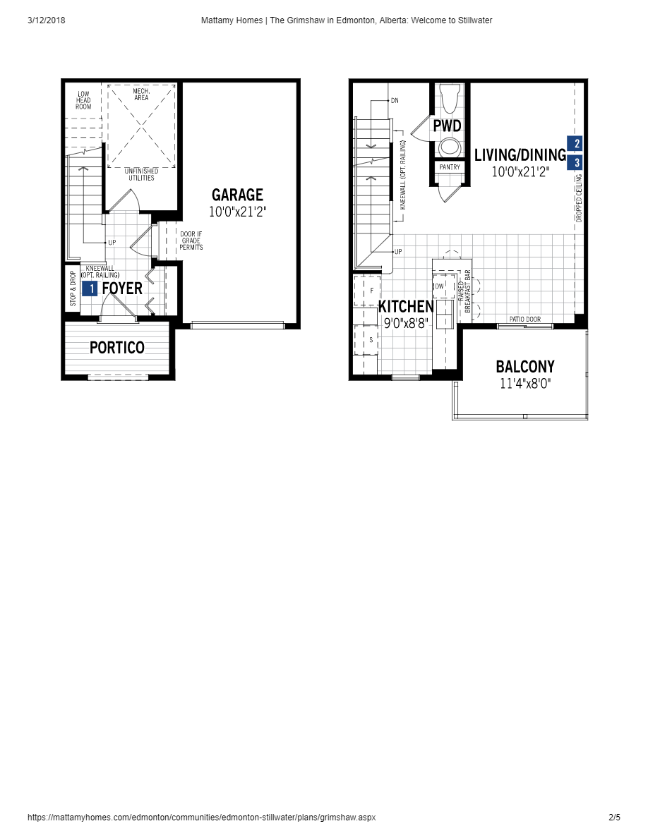 Stillwater by Mattamy Homes Grimshaw Floor Plan, Edmonton AB Livabl