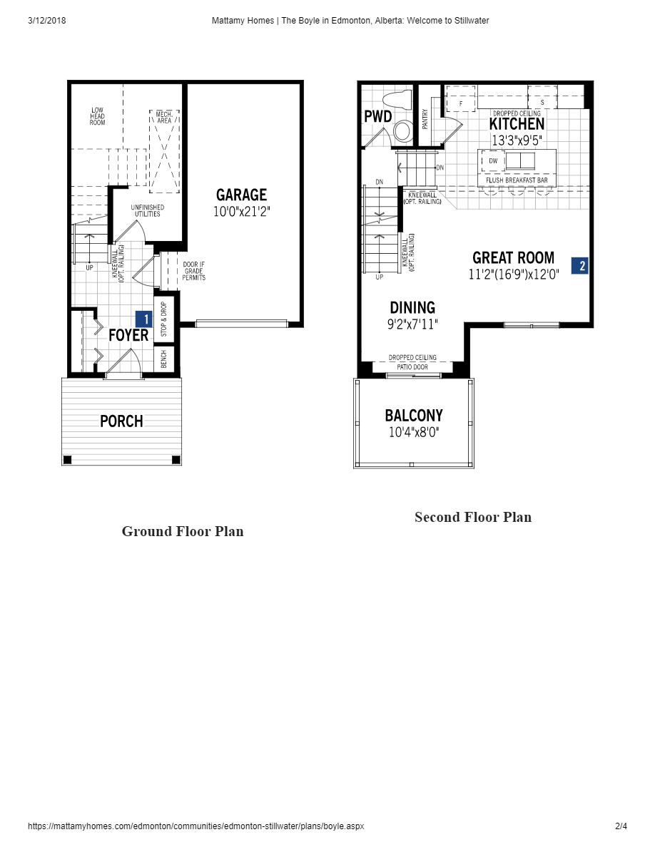 Stillwater by Mattamy Homes Boyle Floor Plan, Edmonton AB Livabl