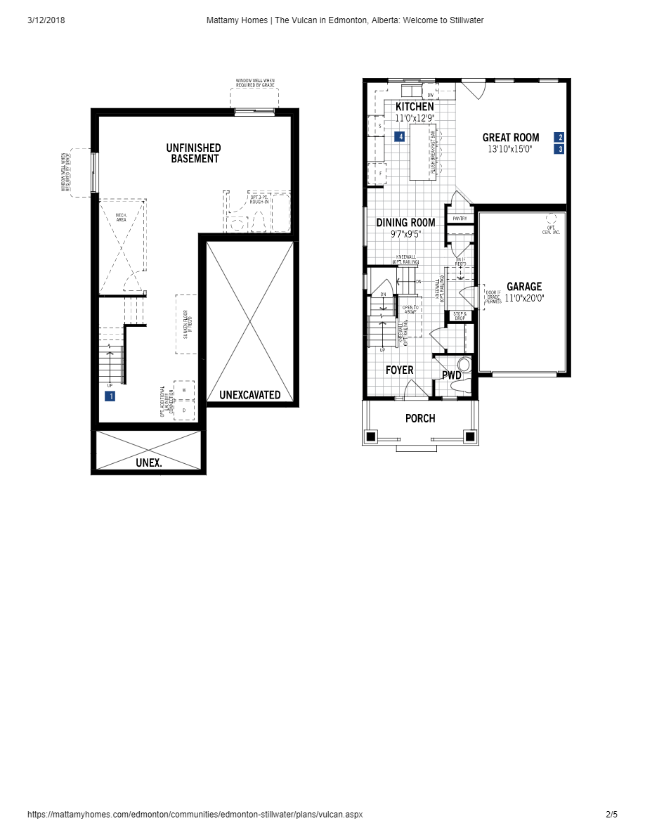 Stillwater by Mattamy Homes Vulcan Floor Plan, Edmonton AB Livabl
