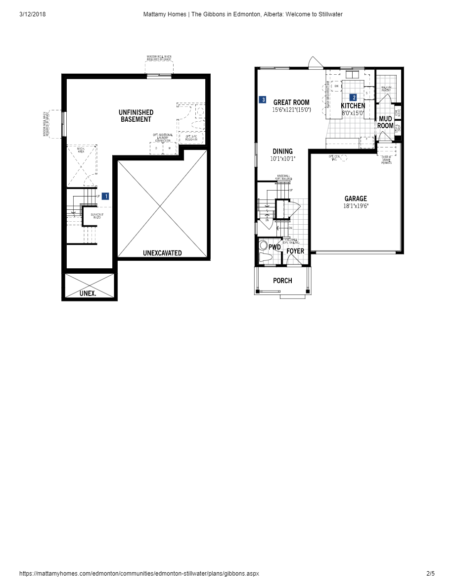 Stillwater by Mattamy Homes Gibbons Floor Plan, Edmonton AB Livabl