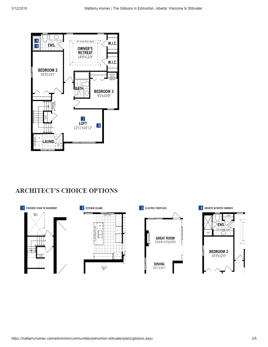 Stillwater by Mattamy Homes Gibbons Floor Plans and Pricing