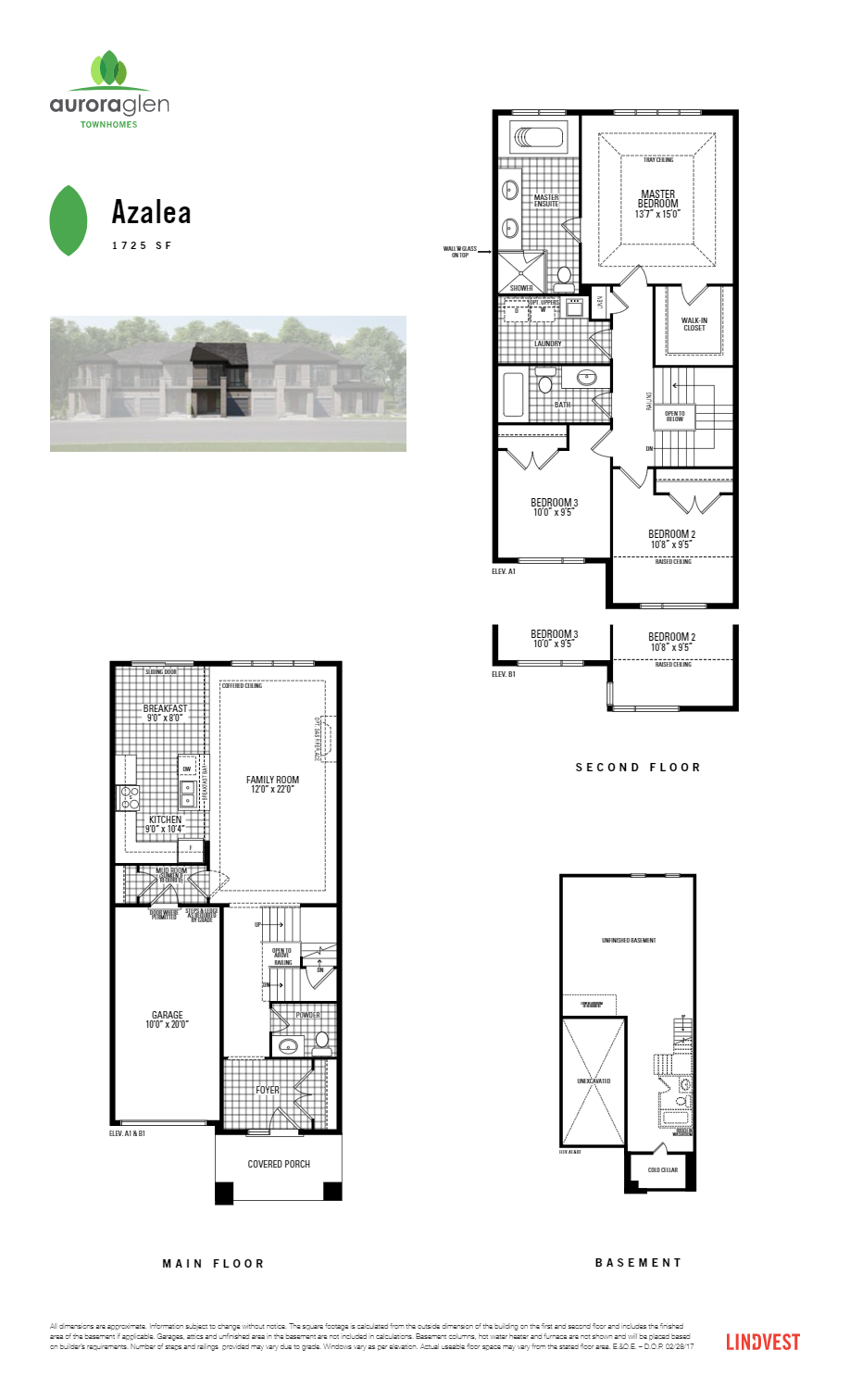 Aurora Glen Townhomes Azalea Floor Plans and Pricing