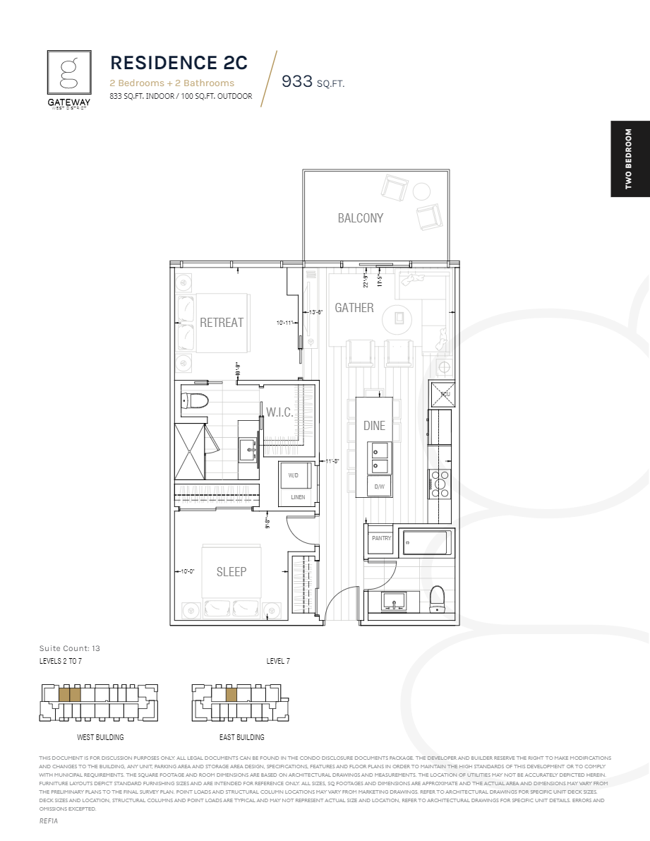 Gateway Phase 1 | RESIDENCE 2C | Floor Plans and Pricing