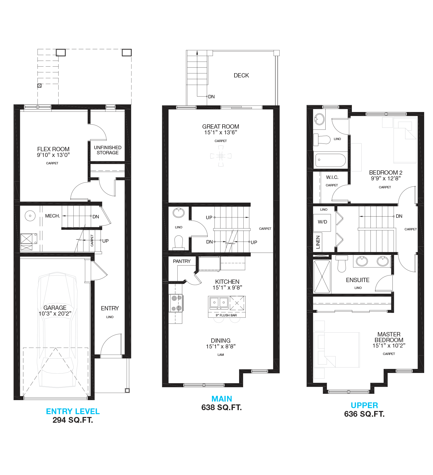 Verona Townhomes by Trico 253 Sage Hill Grove NW Floor Plans and