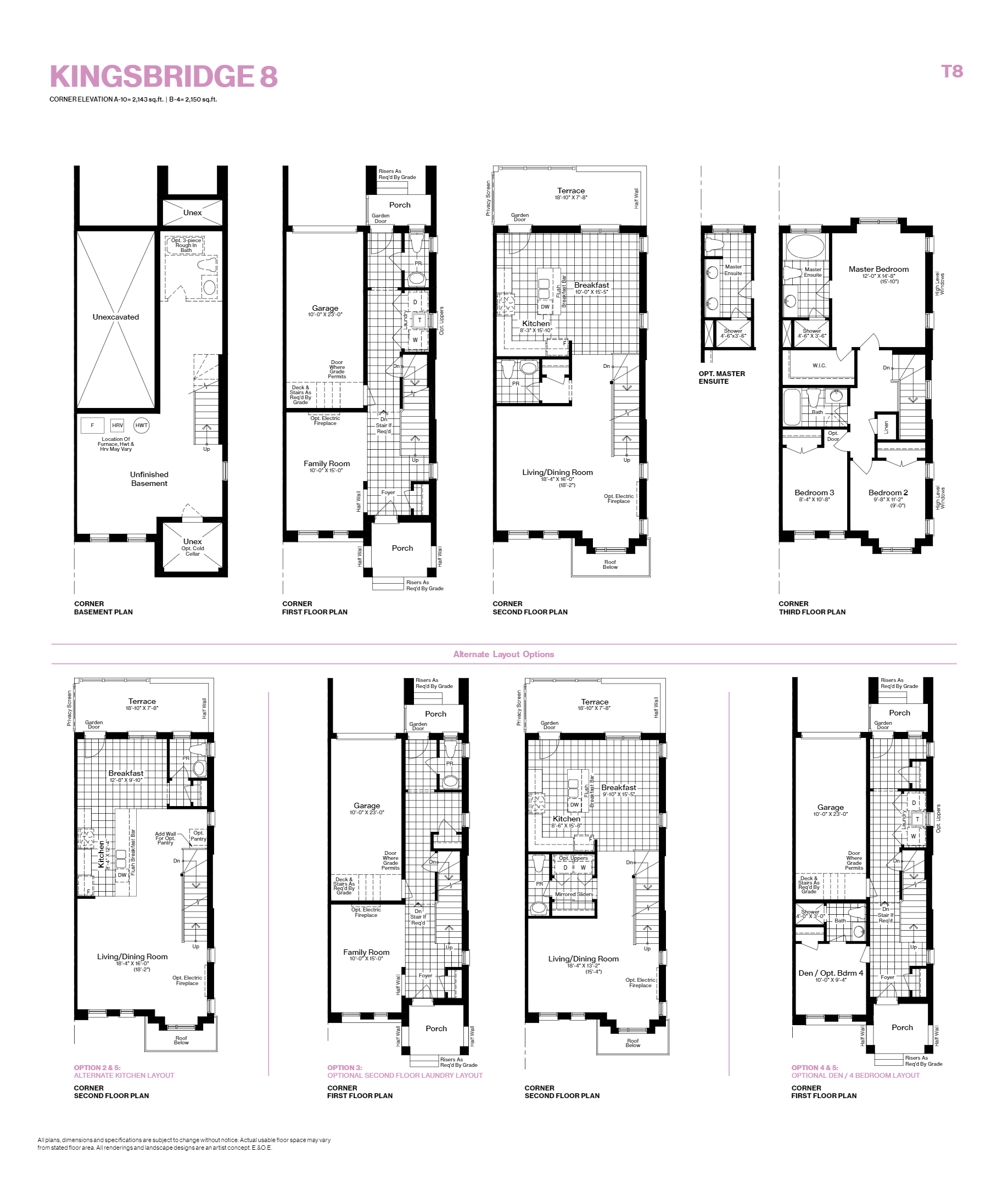The Ross Towns Phase 1 Kingsbridge 8 Corner Floor Plans and Pricing