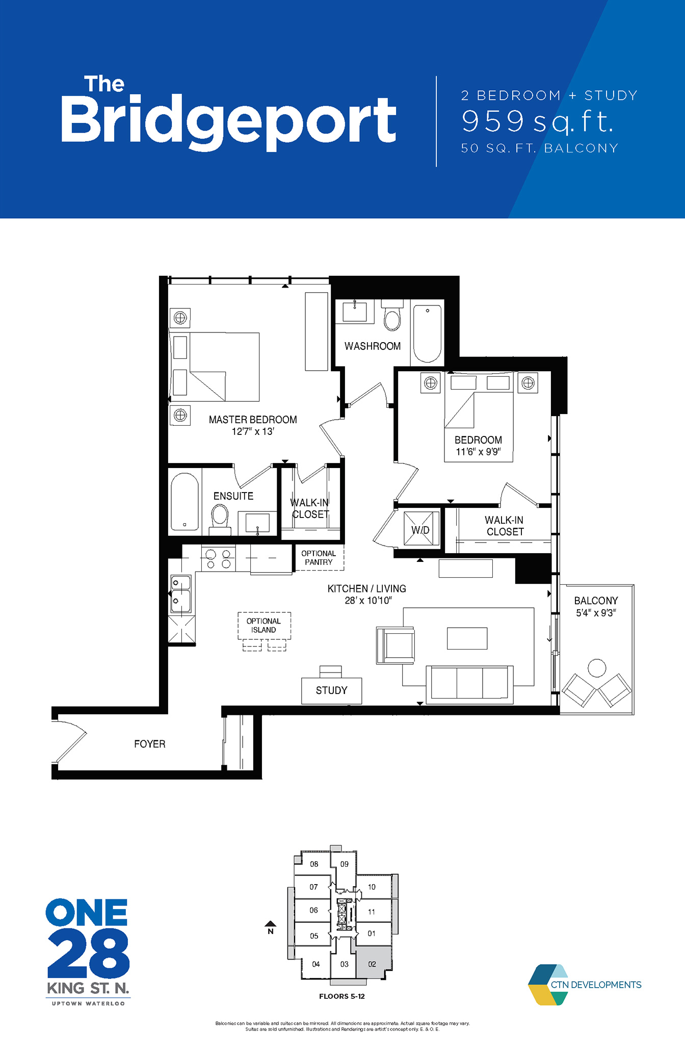 ONE28 King Street Condos Bridgeport Floor Plan, Waterloo ON Livabl