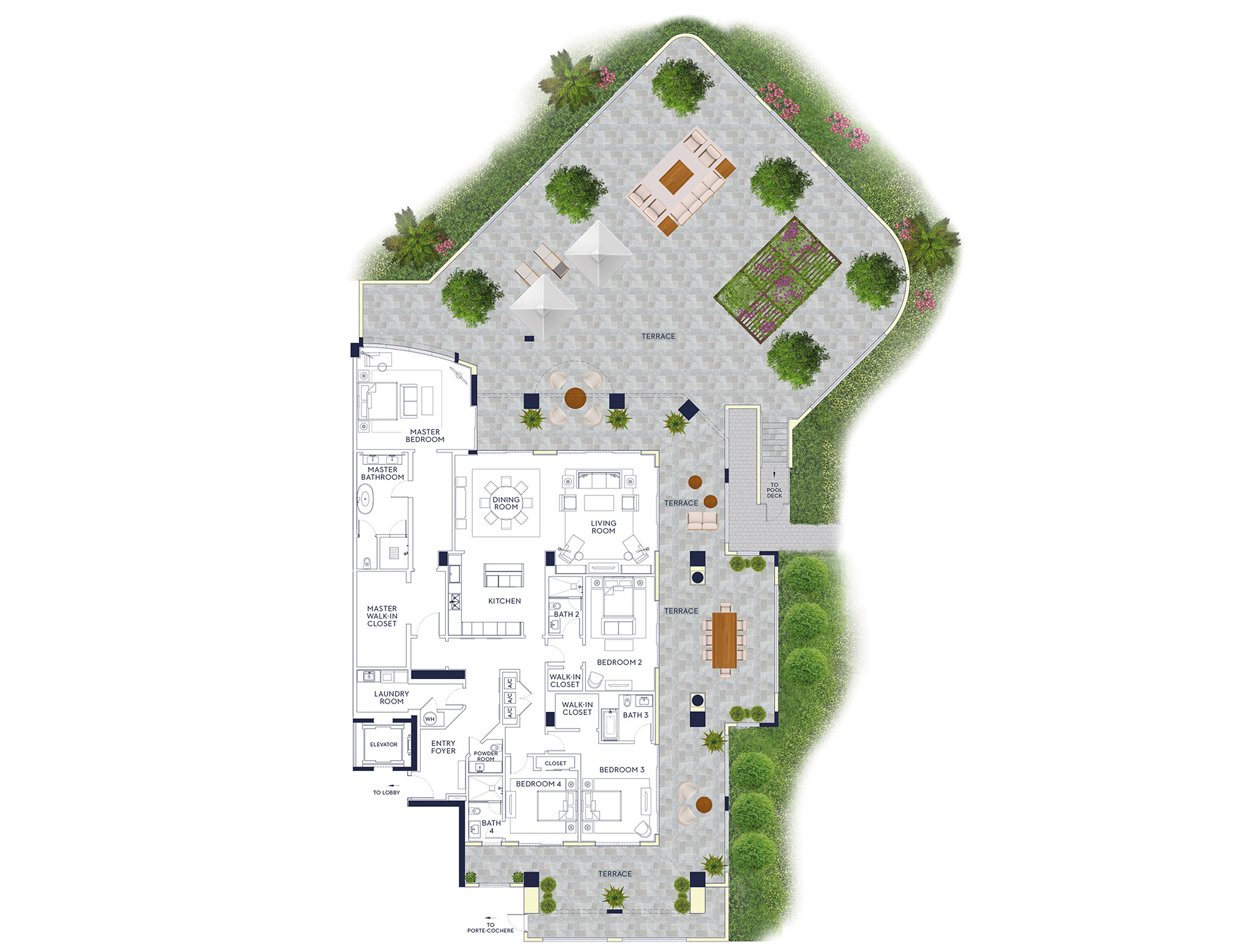 Palazzo Della Luna Southeast Lanai Floor Plans and Pricing