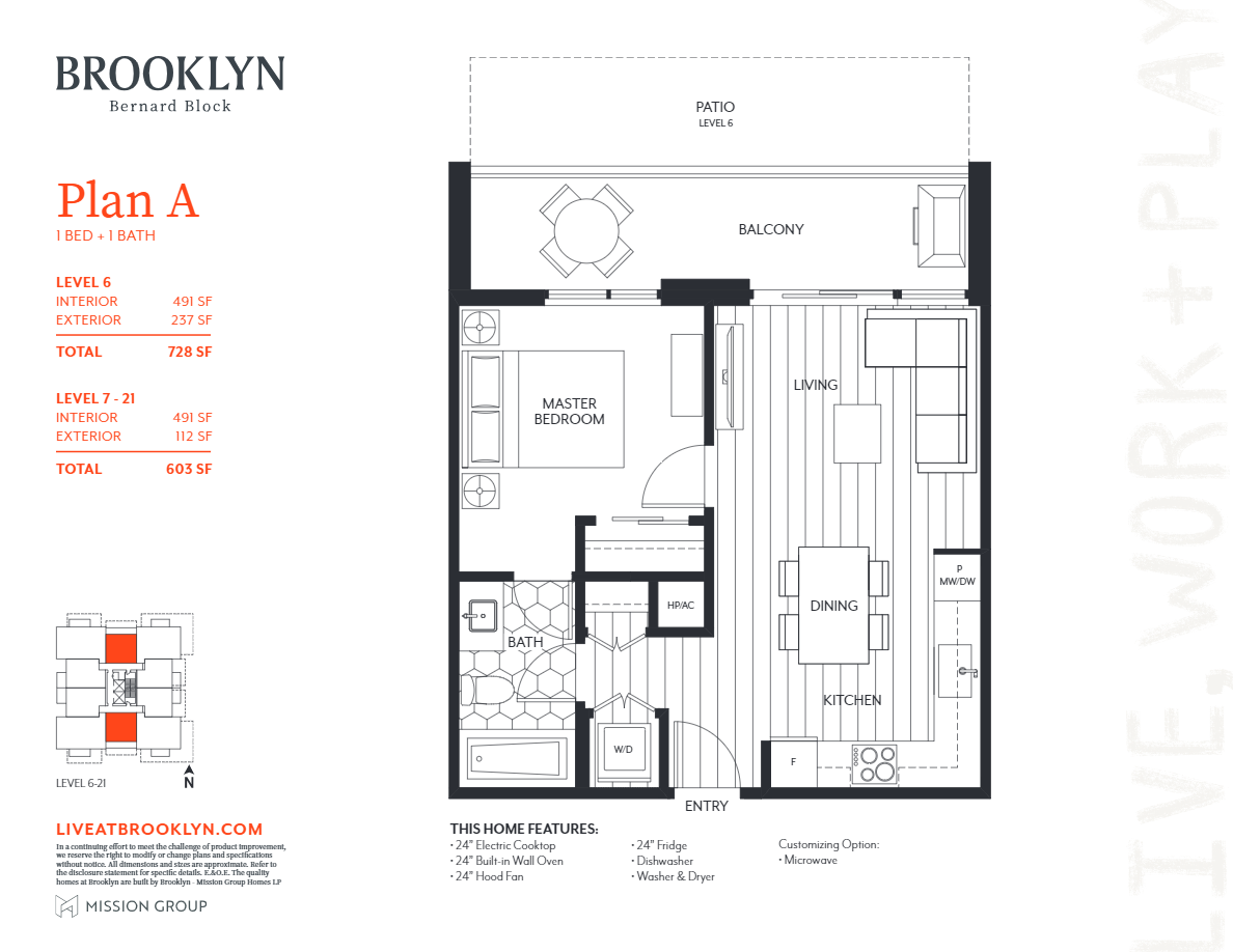 Brooklyn at Bernard Block A Floor Plan, Kelowna BC Livabl