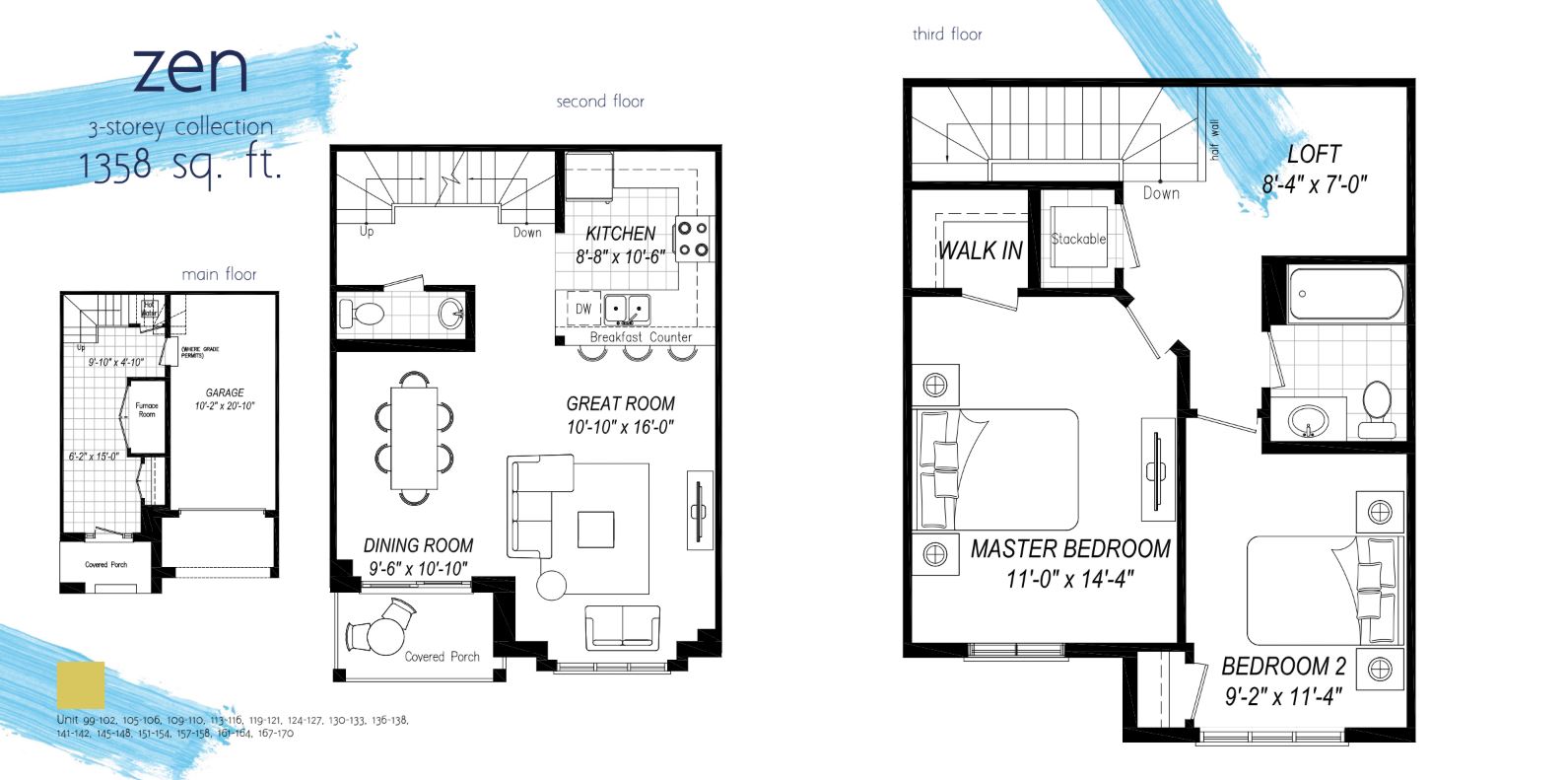 Focus Towns Zen Floor Plans and Pricing